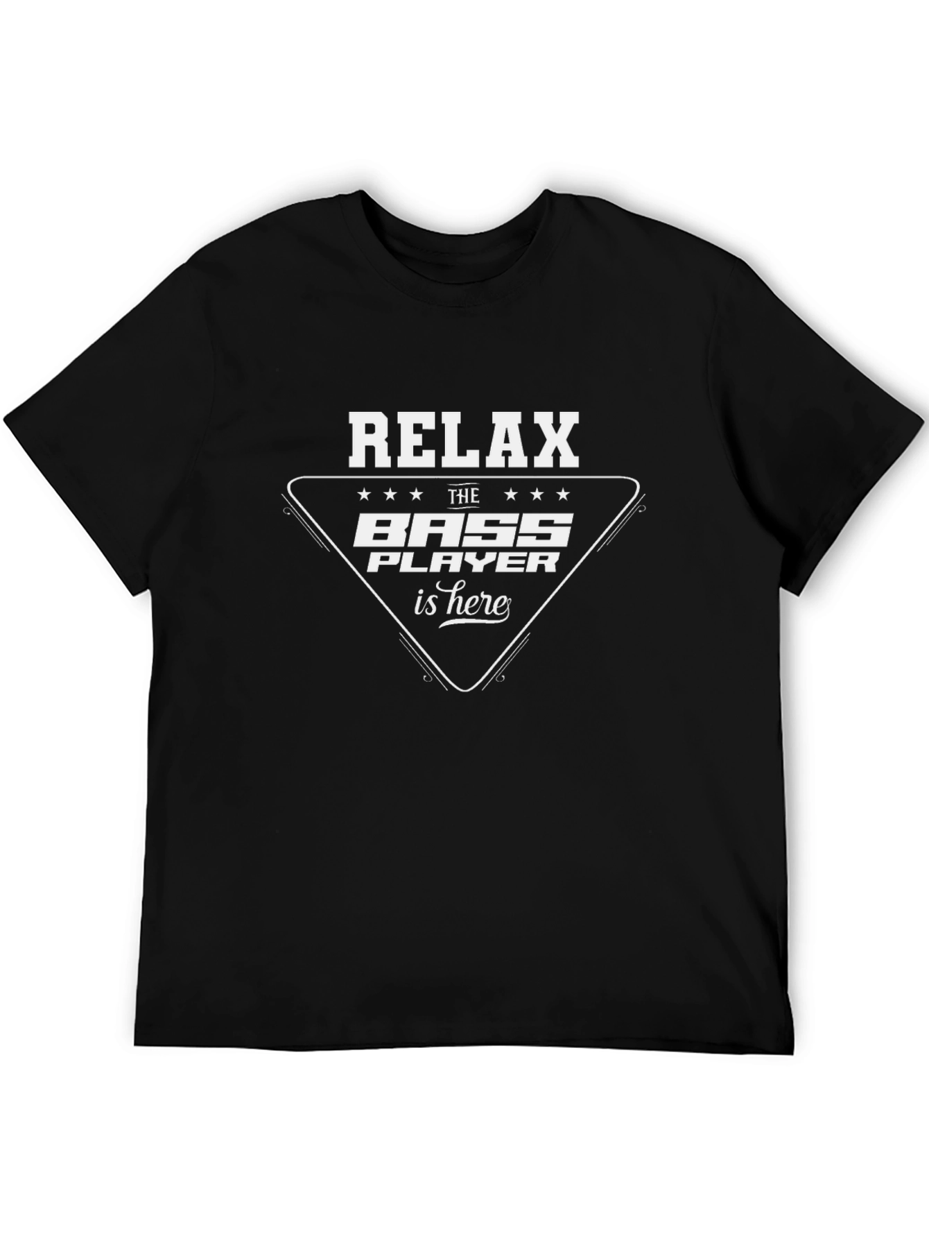 Relax Bass Player T-Shirt - Black Graphic Tee