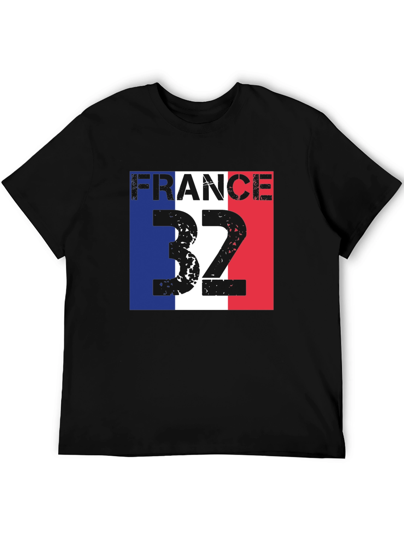 France 32 T-Shirt - Black Tee