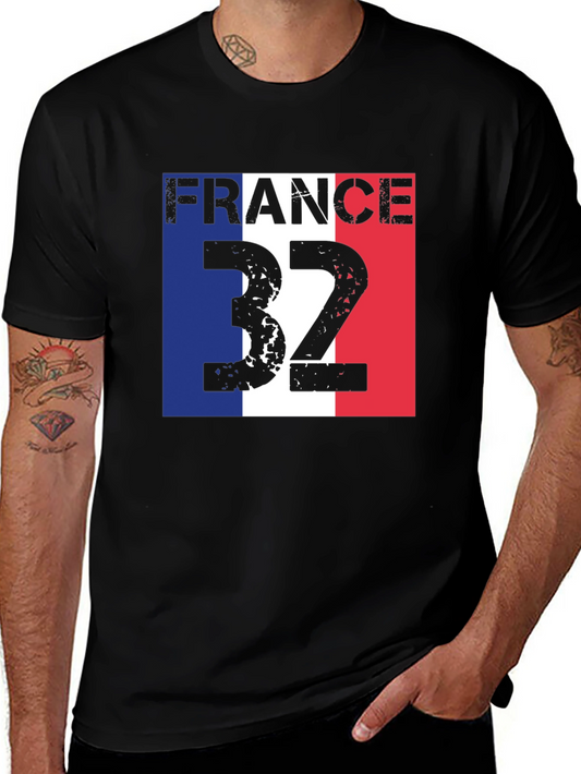 France 32 T-Shirt - Black Tee