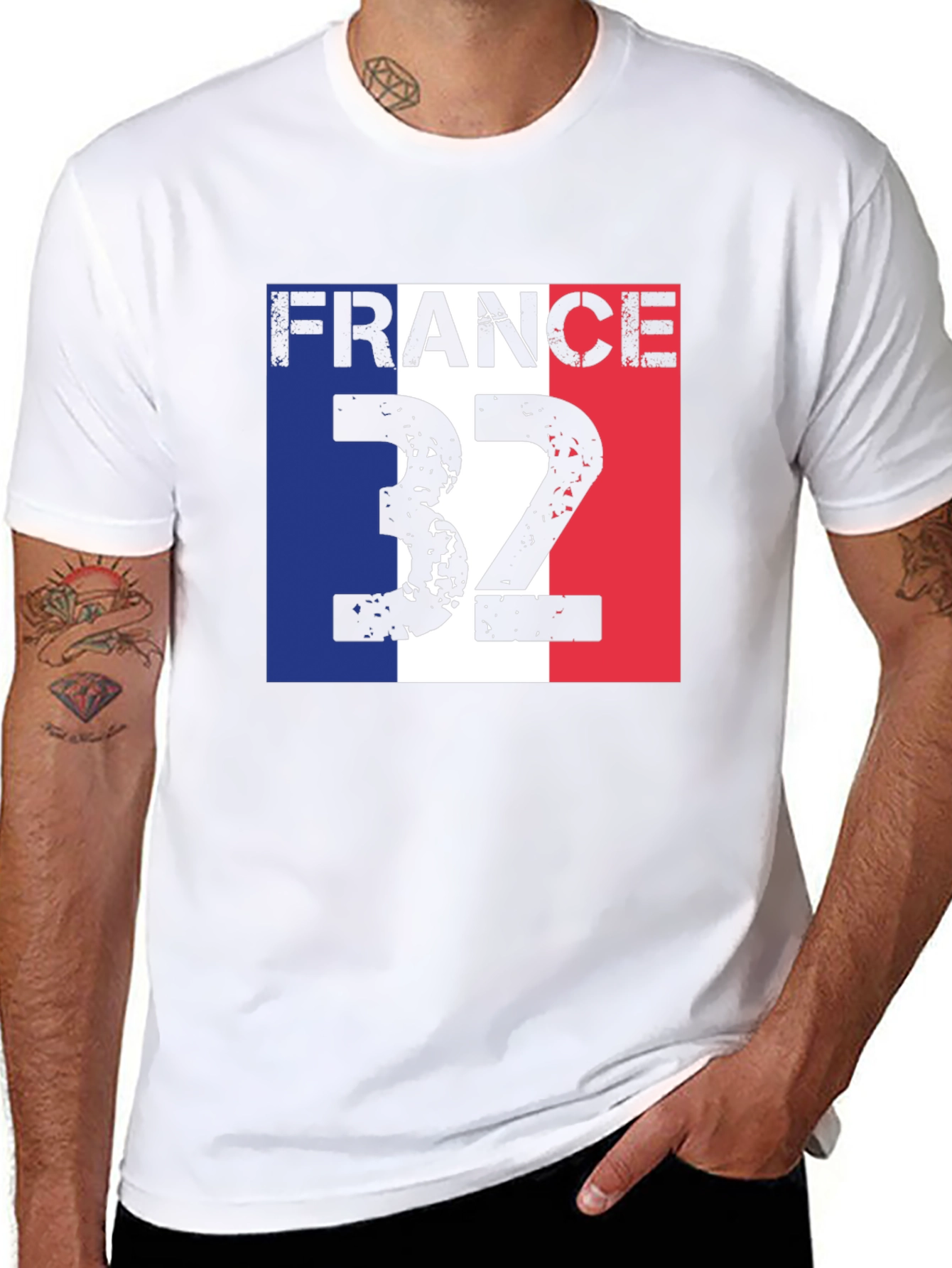 France 32 T-Shirt - Black Tee