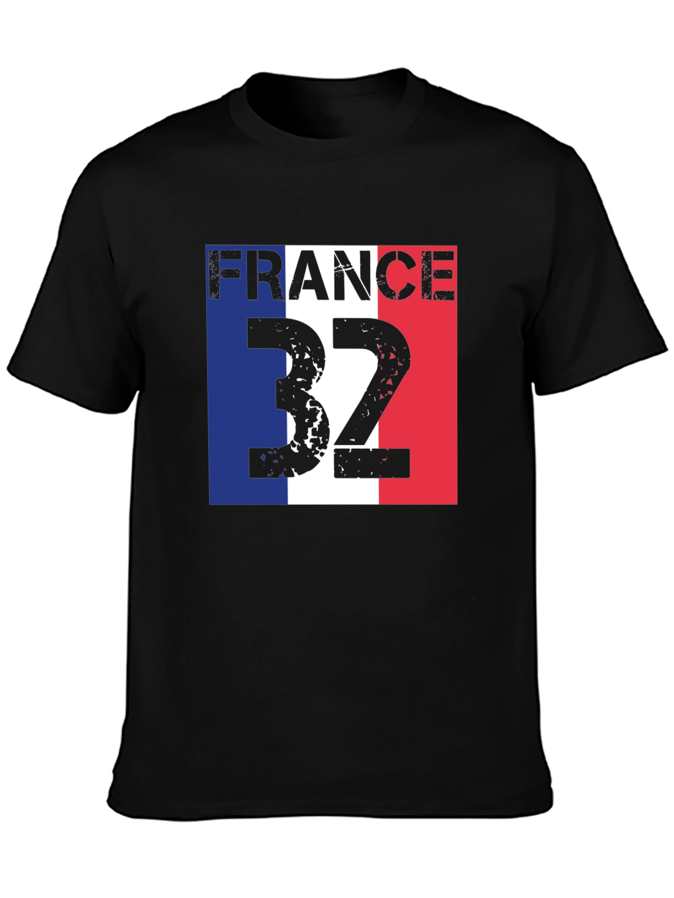 France 32 T-Shirt - Black Tee