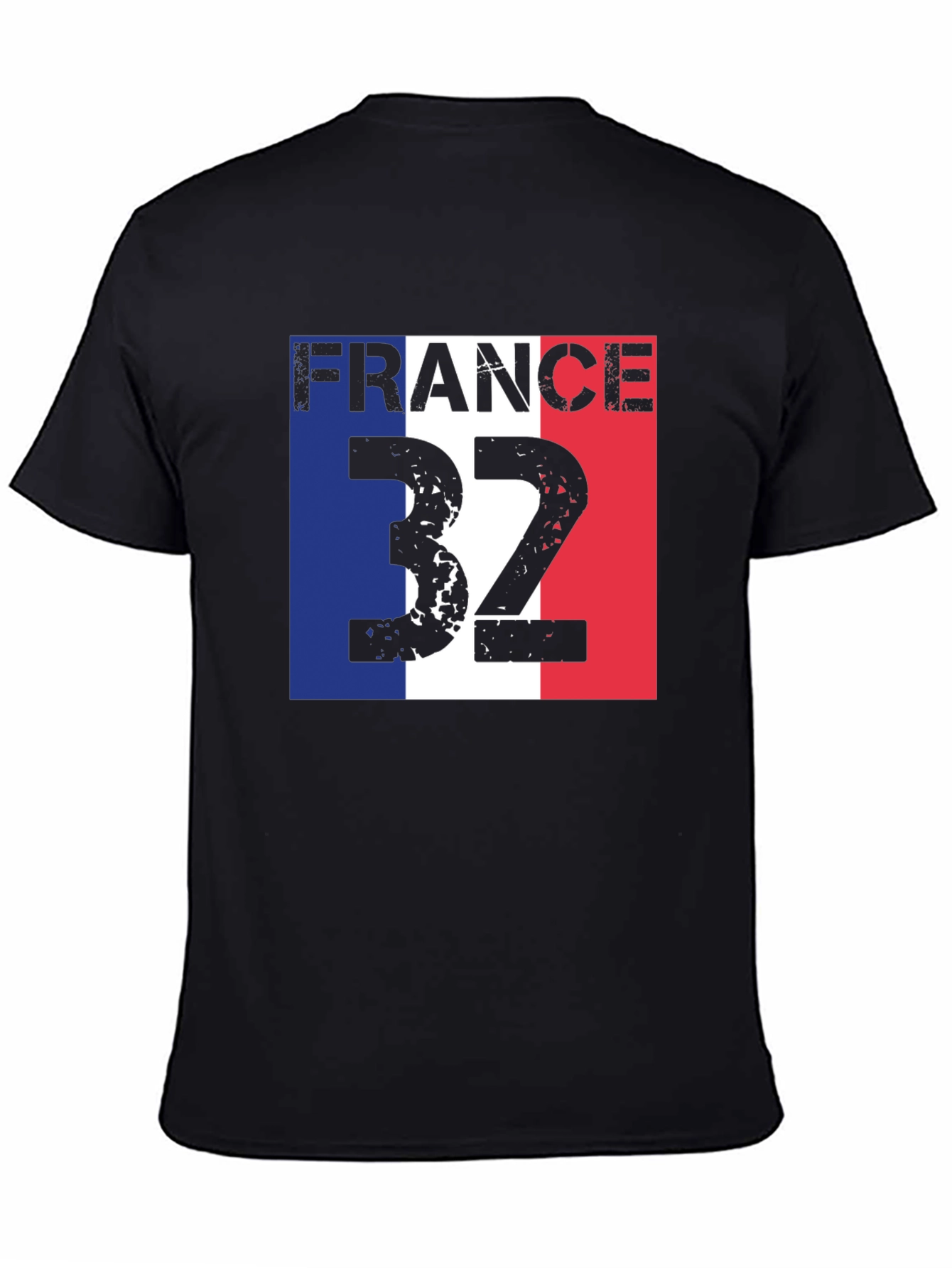 France 32 T-Shirt - Black Tee