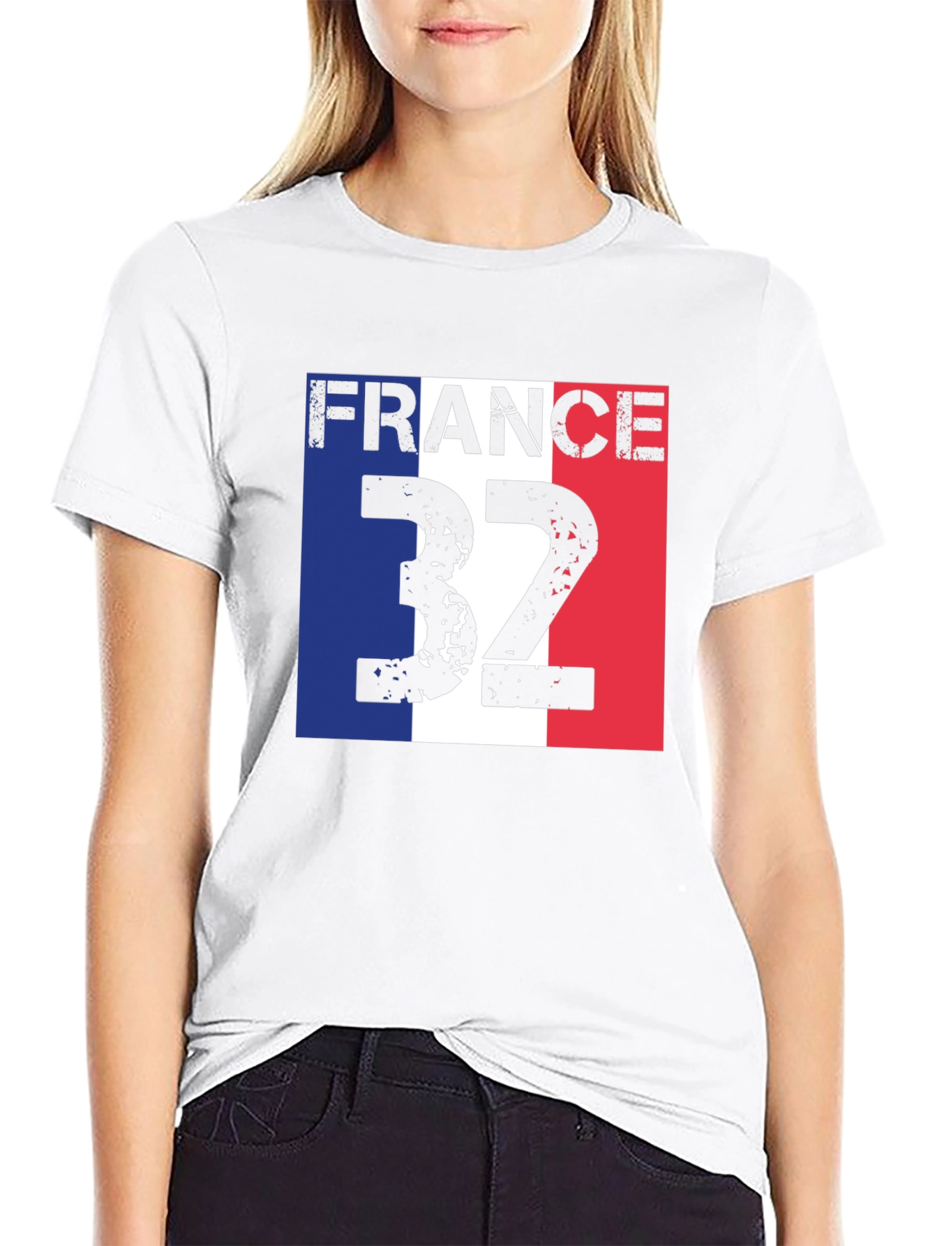 France 32 T-Shirt - Black Tee