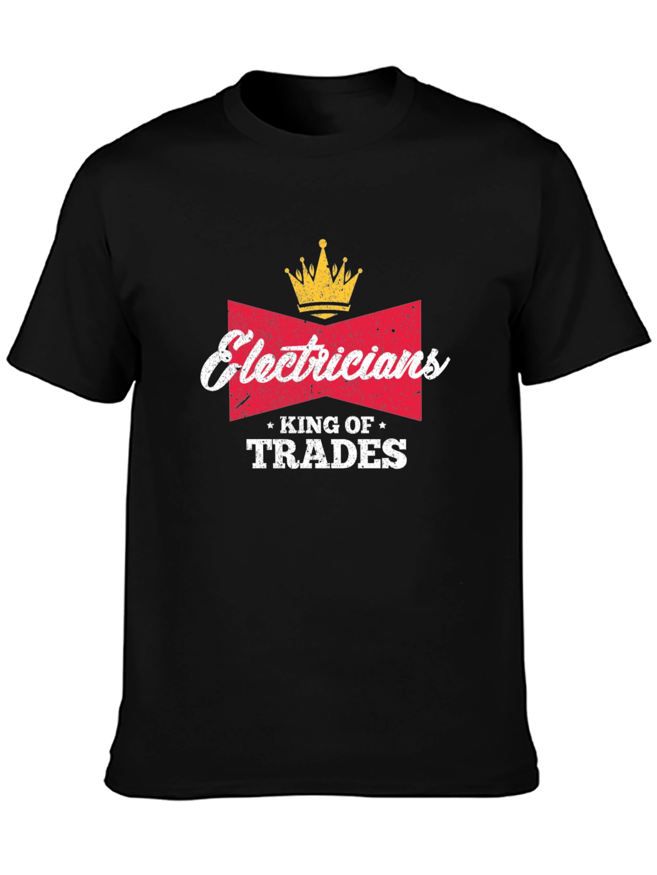 Electricians King of Trades Black T-Shirt