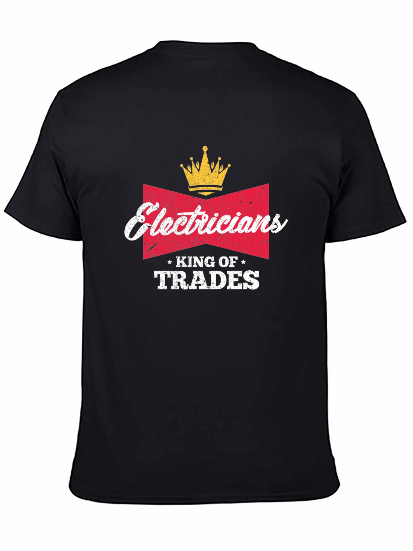 Electricians King of Trades Black T-Shirt