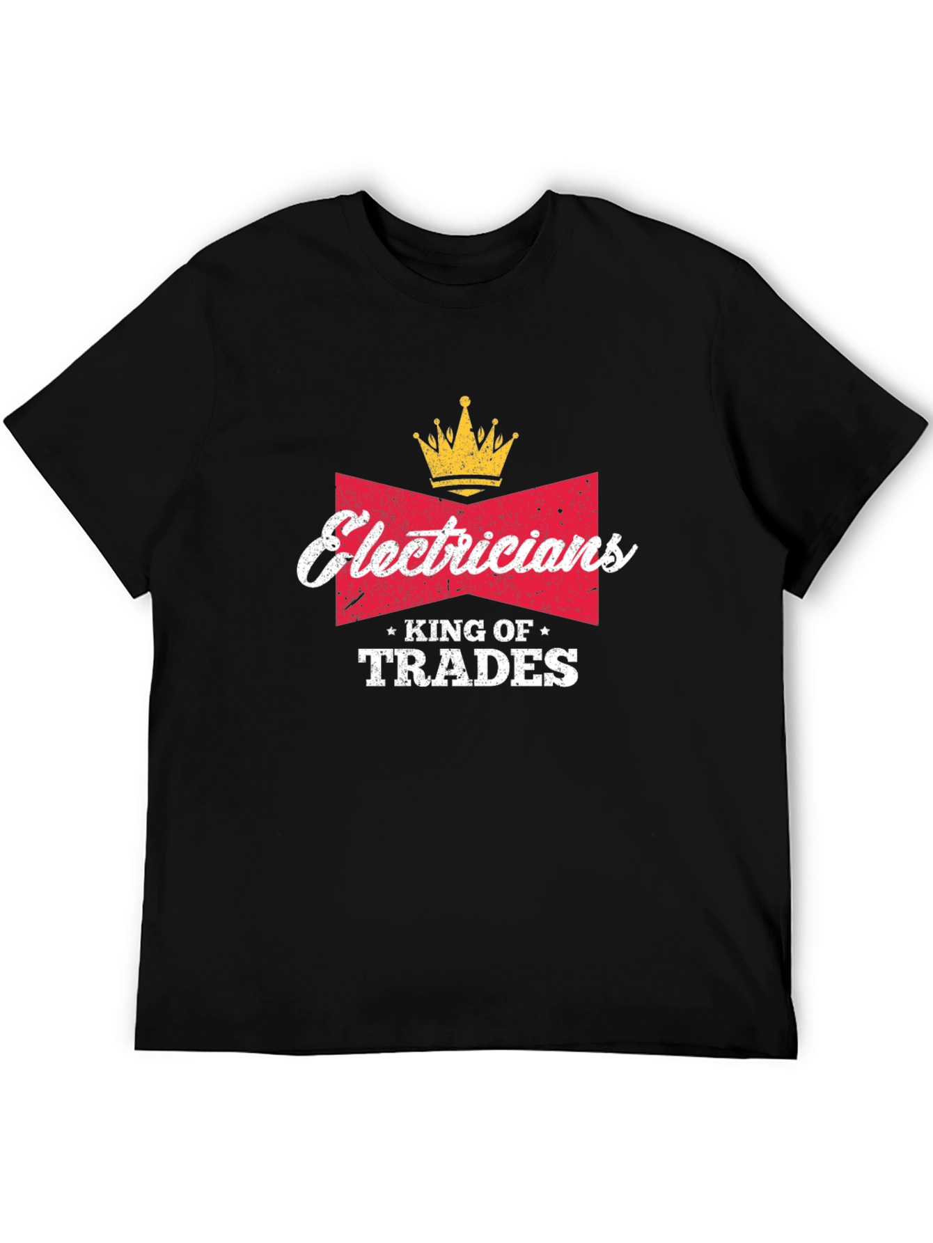 Electricians King of Trades Black T-Shirt