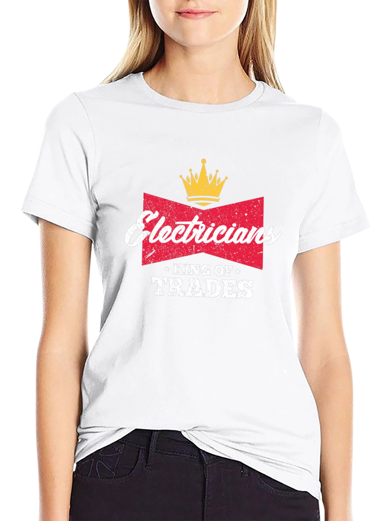 Electricians King of Trades Black T-Shirt