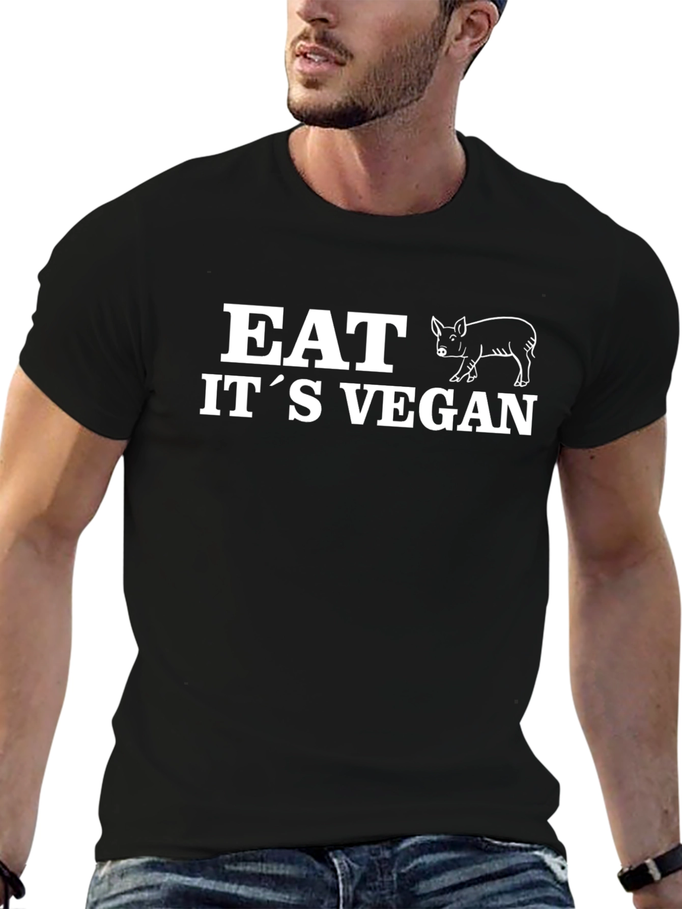 Eat Vegan Pig T-Shirt - Funny Vegan Gift