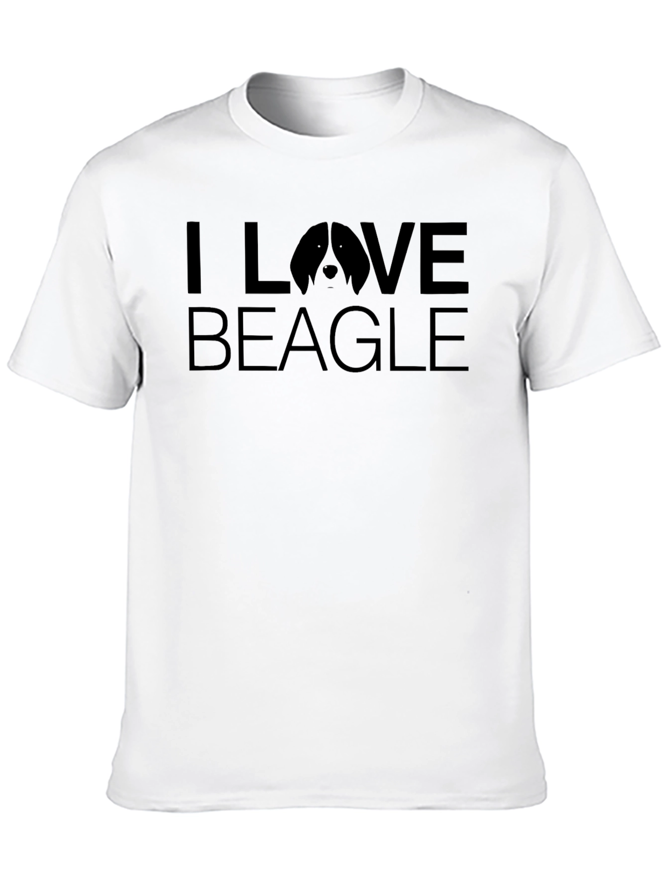 I Love Beagle Graphic Tee - Black