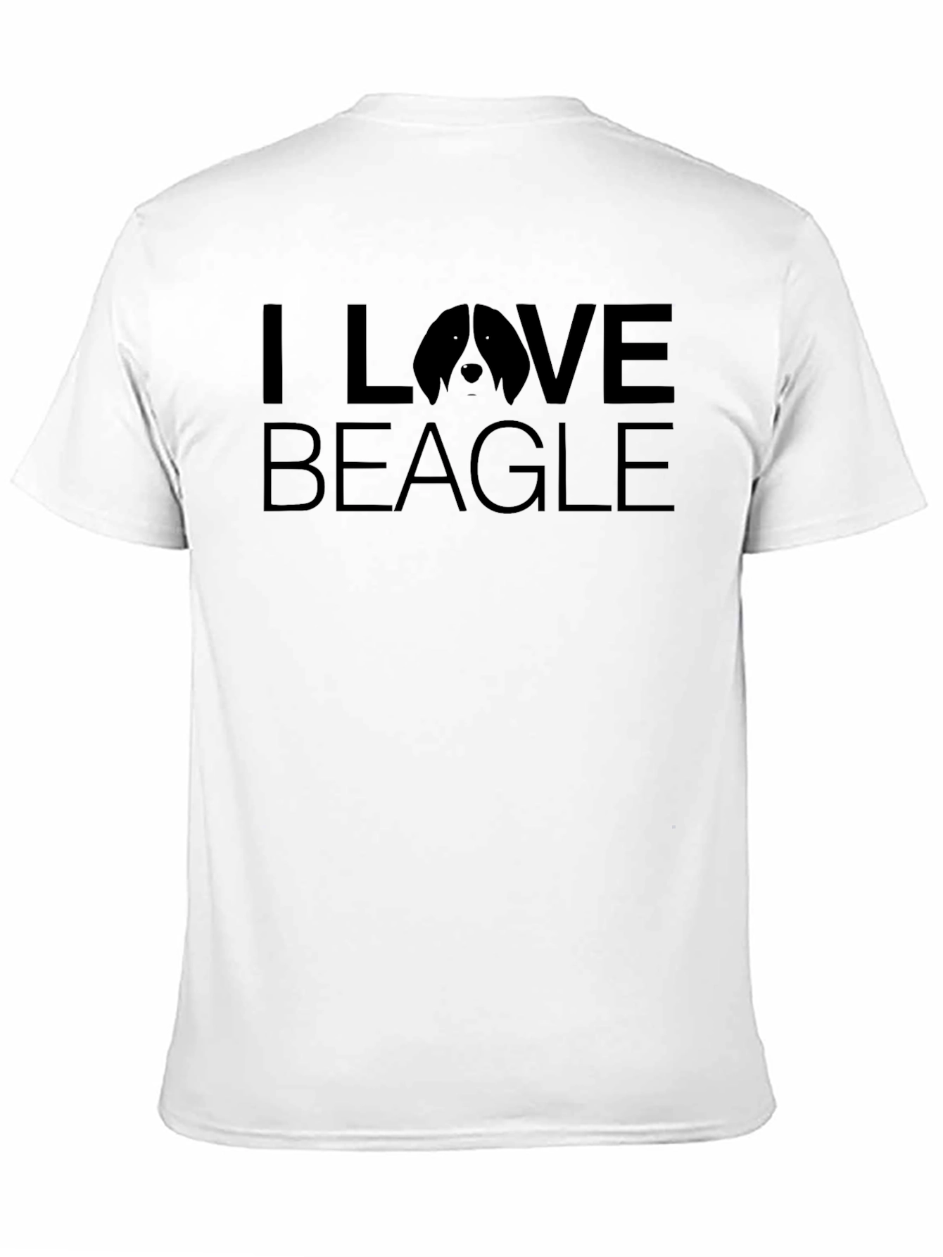 I Love Beagle Graphic Tee - Black