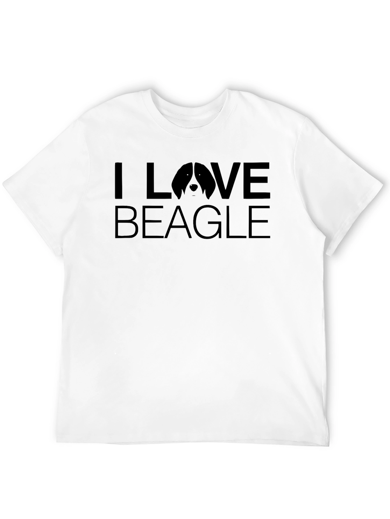 I Love Beagle Graphic Tee - Black