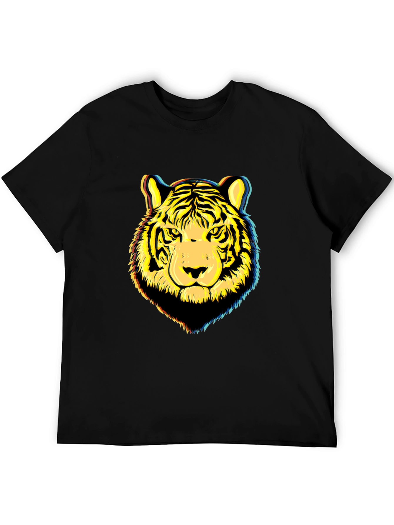Tiger Graphic Print Black T-Shirt