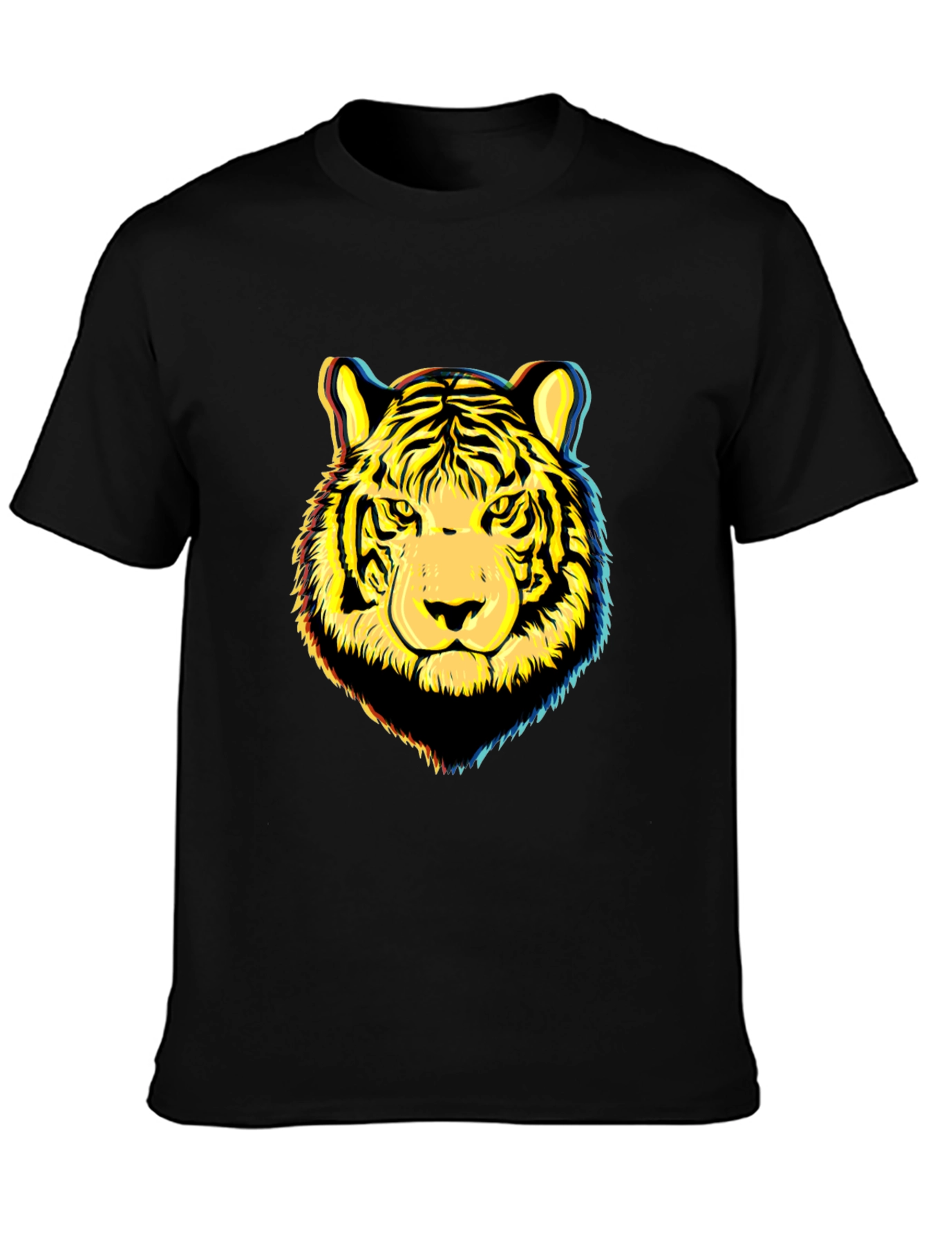 Tiger Graphic Print Black T-Shirt