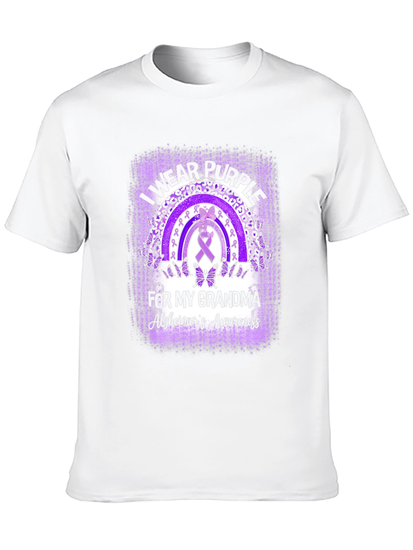 Purple Alzheimers Awareness Grandma T-Shirt