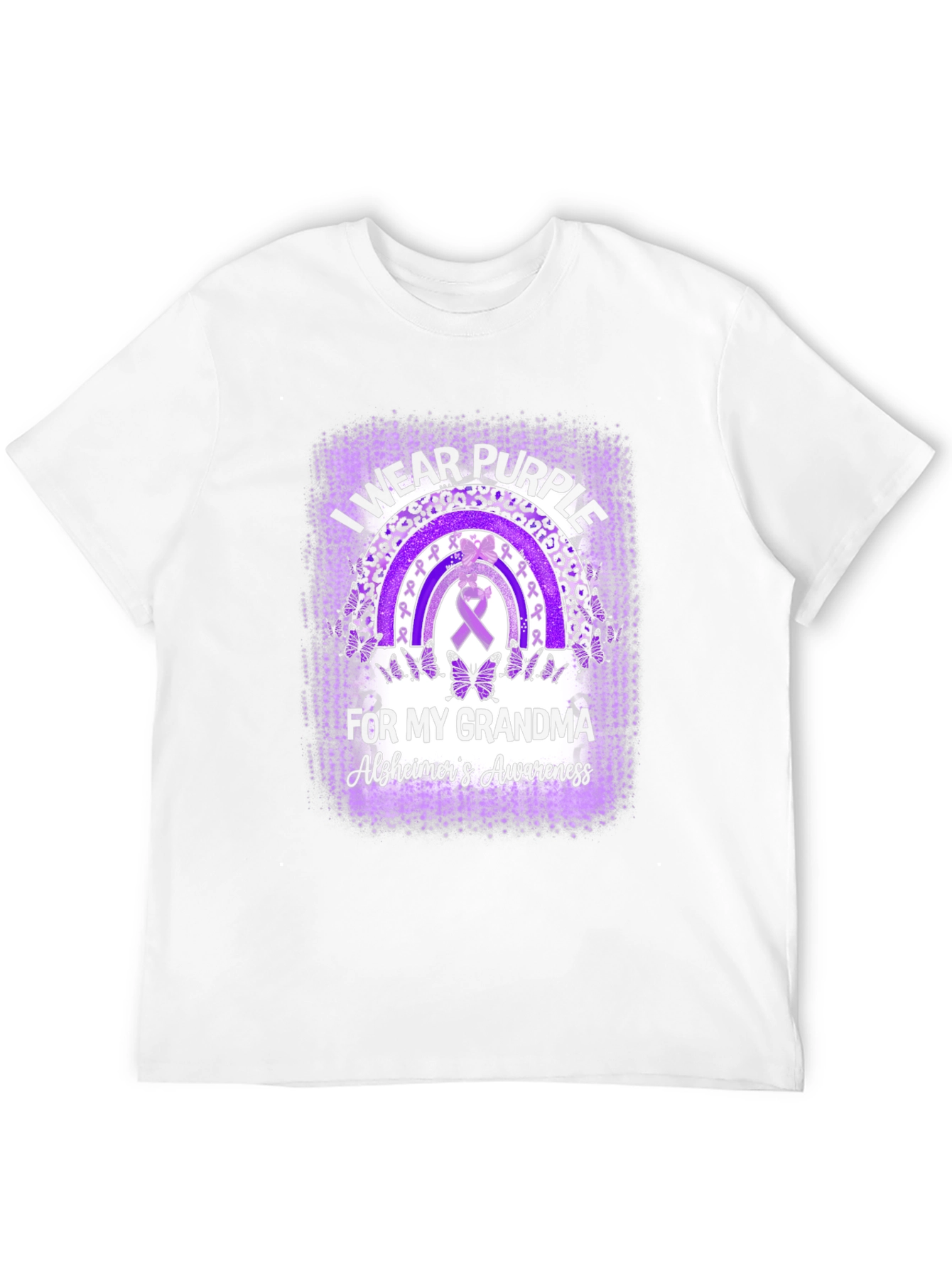 Purple Alzheimers Awareness Grandma T-Shirt