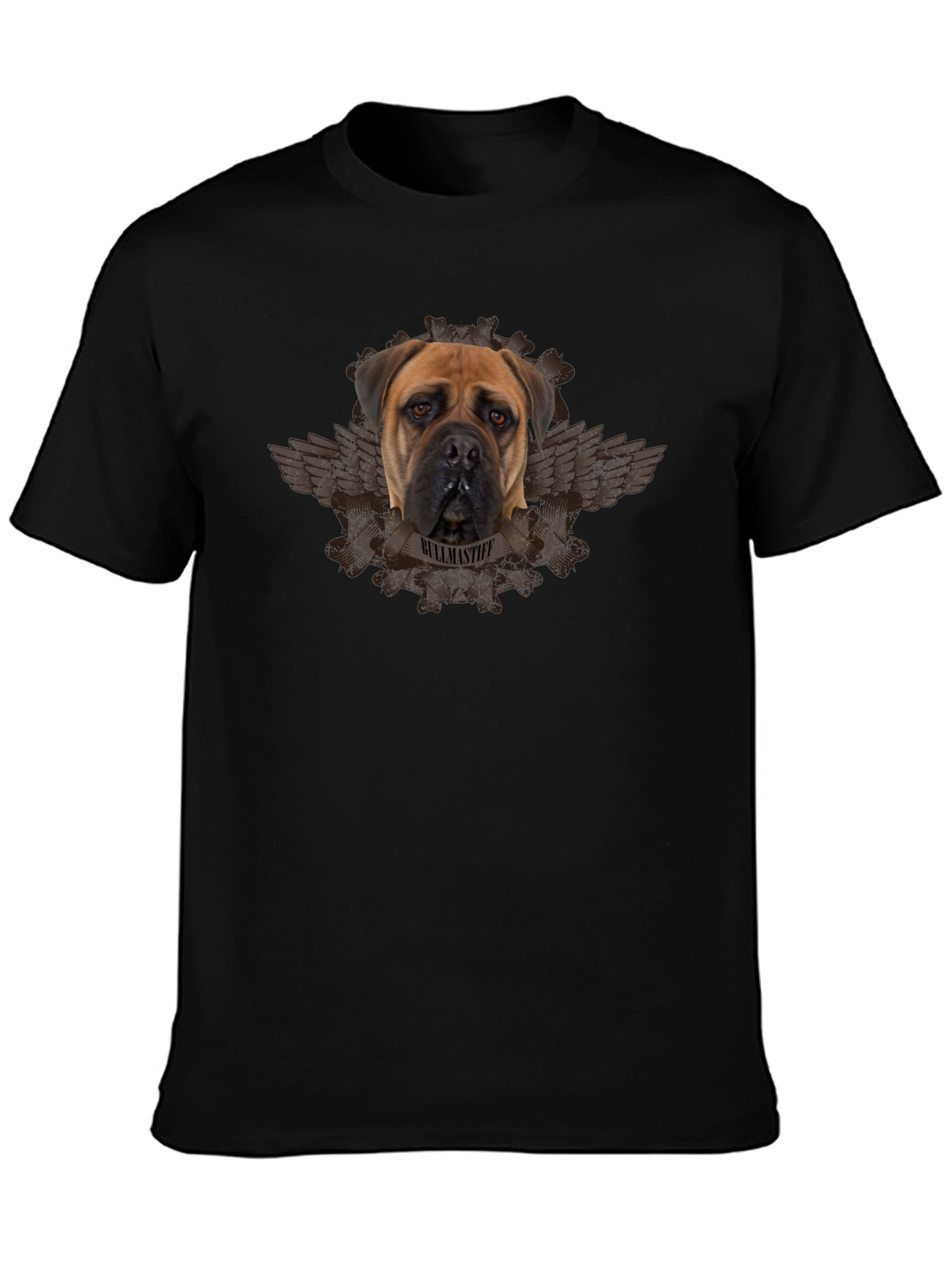 Bullmastiff Dog Graphic Black T-Shirt