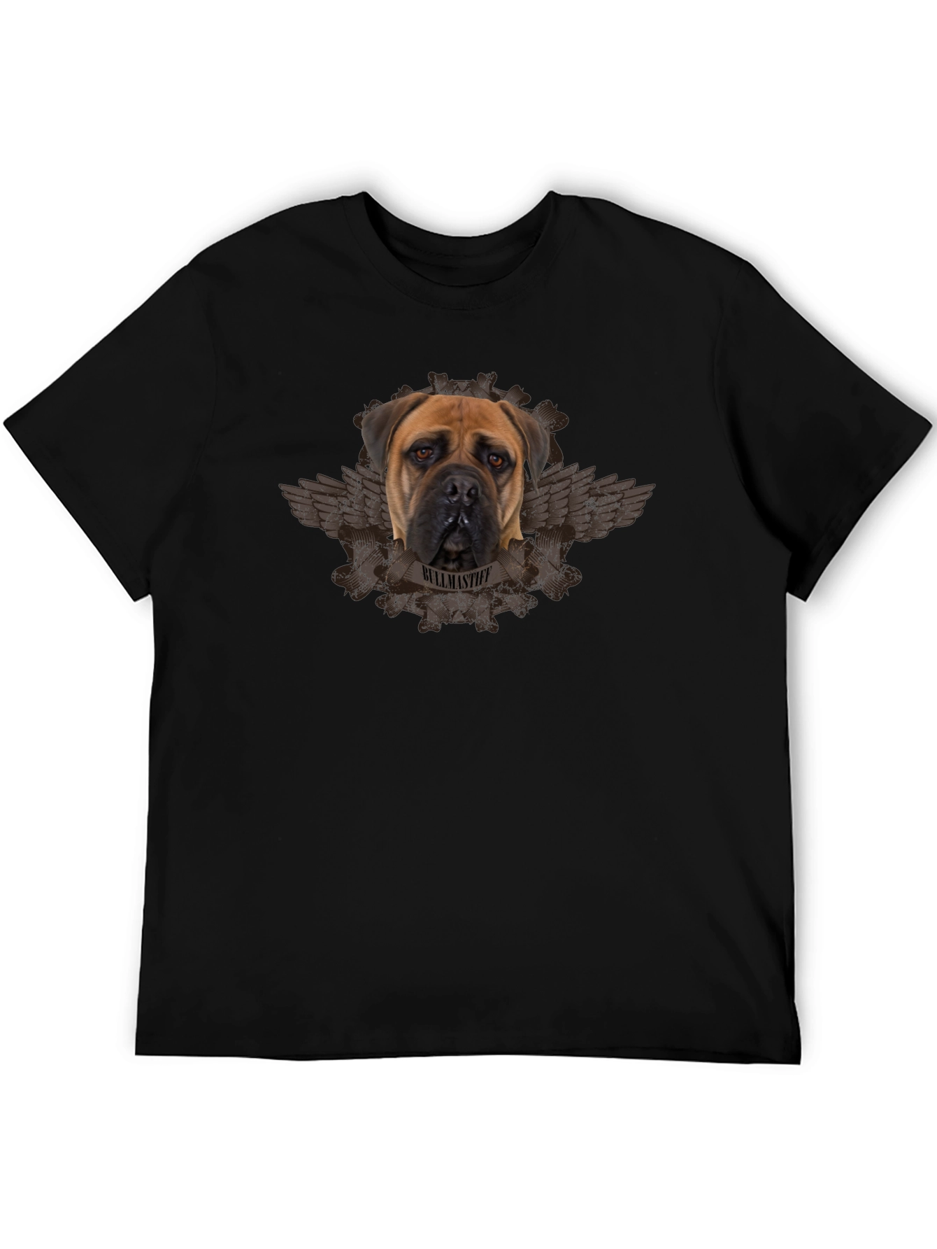 Bullmastiff Dog Graphic Black T-Shirt
