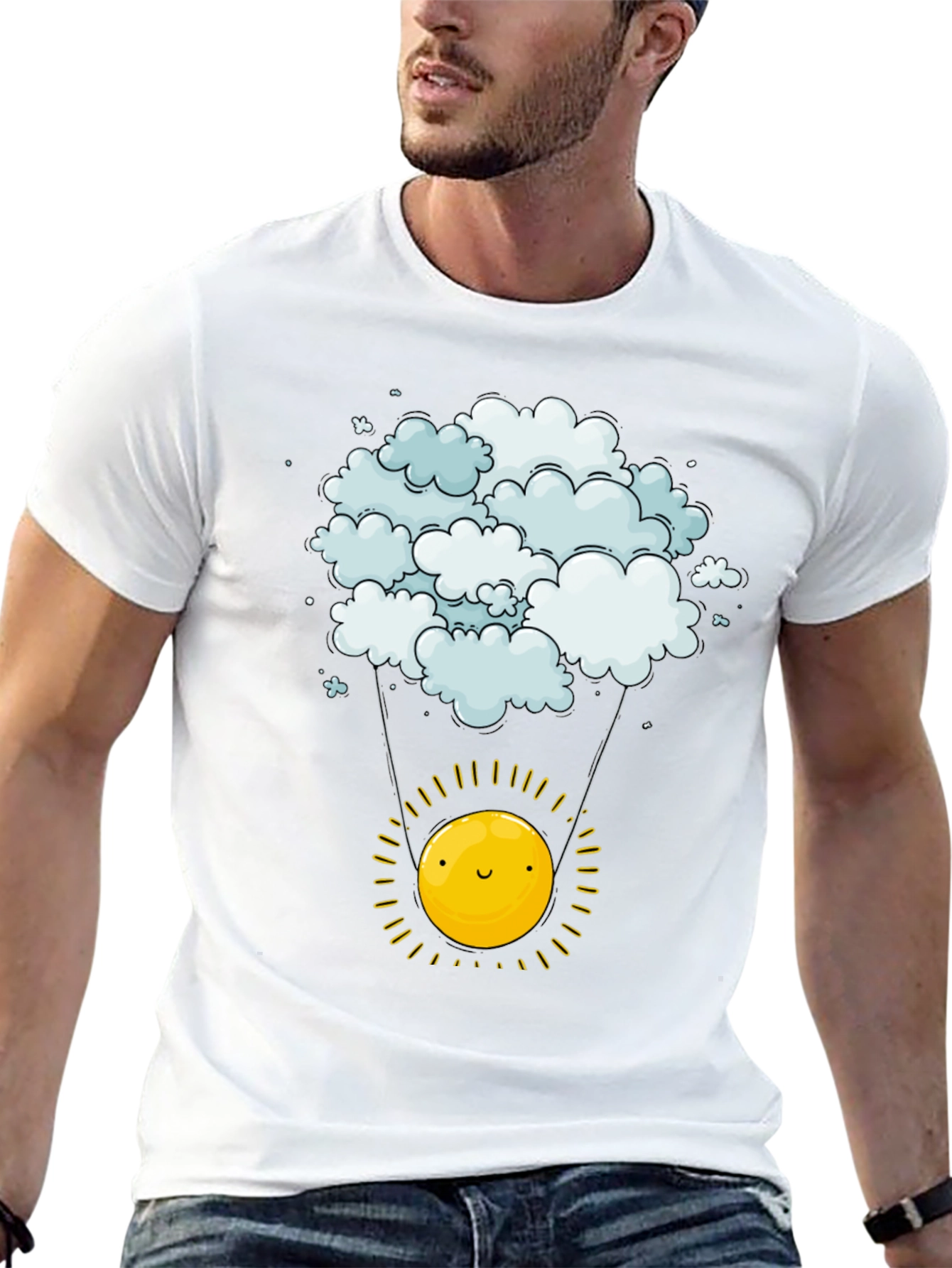Cloud & Sun Graphic Tee - Happy Weather Shirt