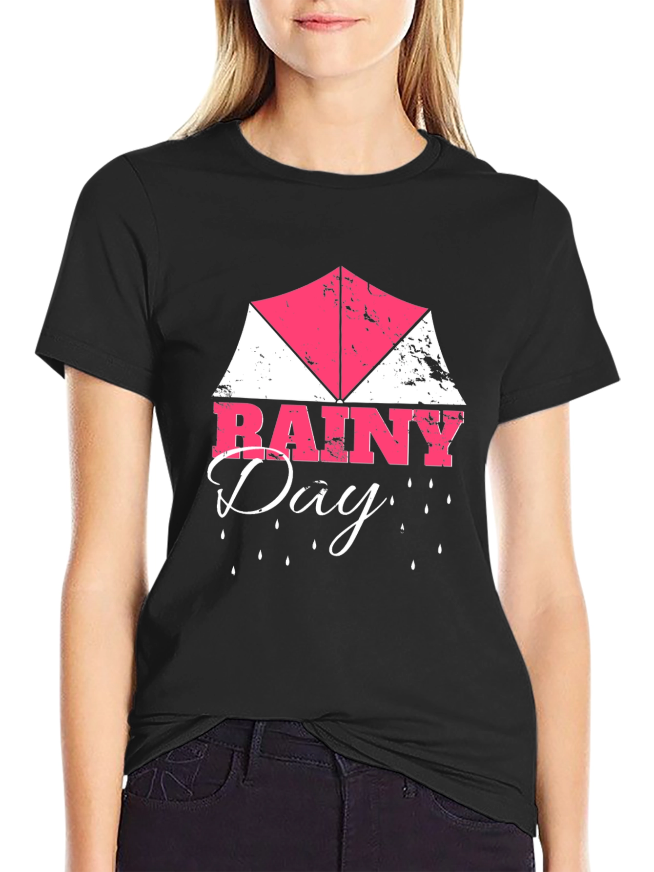 Rainy Day Graphic Tee | Mens Black T-Shirt