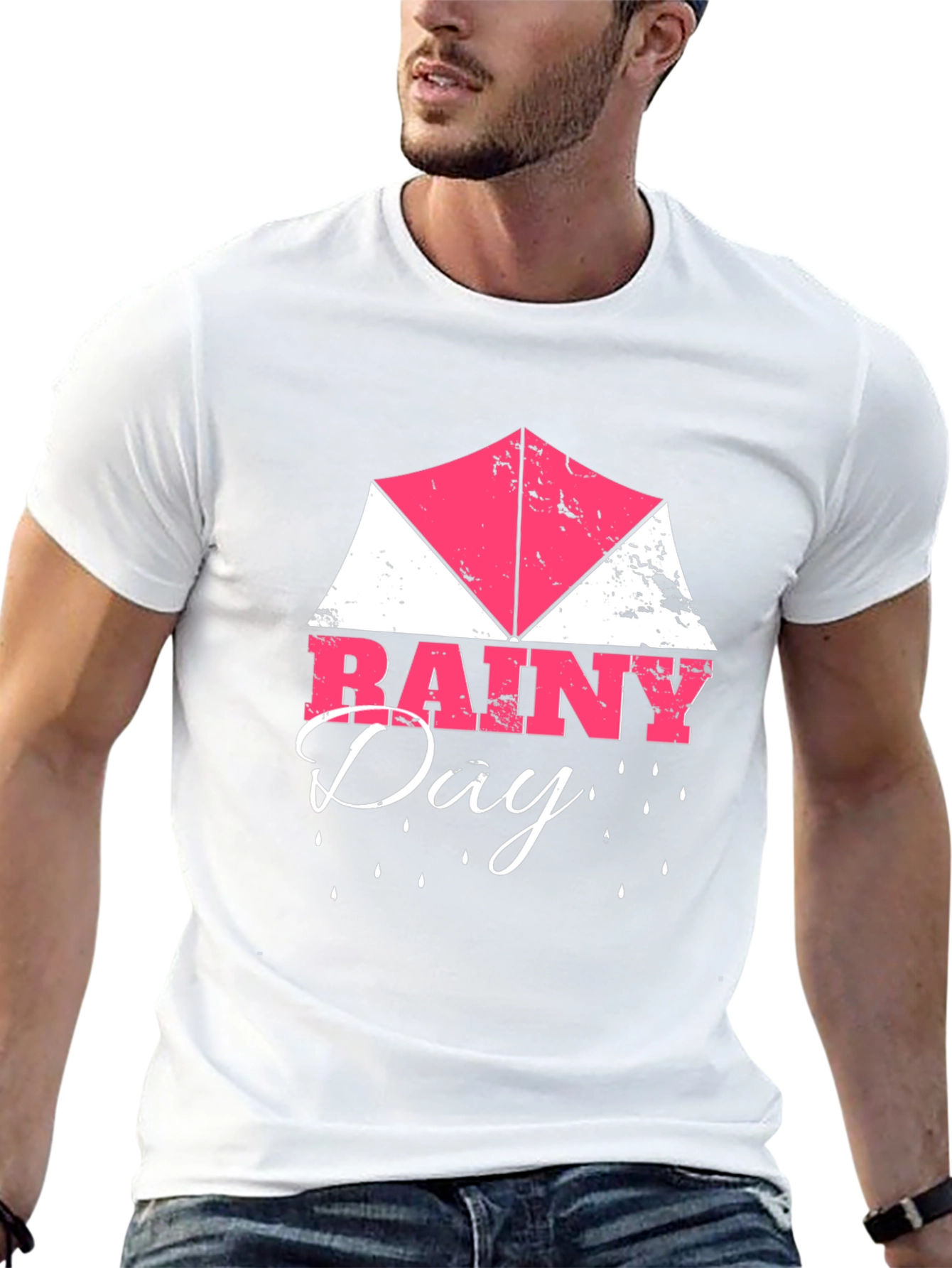 Rainy Day Graphic Tee | Mens Black T-Shirt
