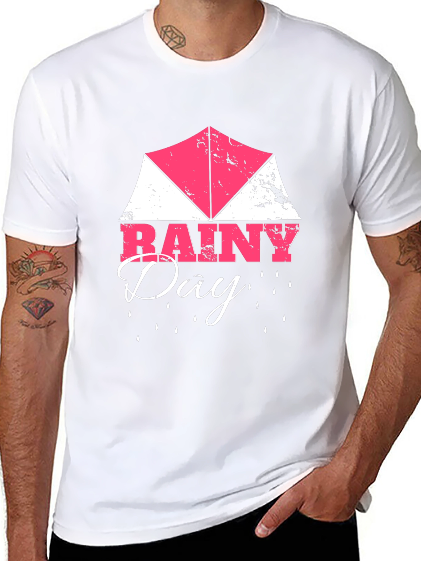 Rainy Day Graphic Tee | Mens Black T-Shirt