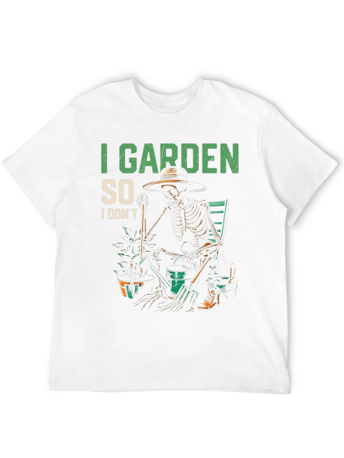 I Garden So I Dont Kill People Skeleton T-Shirt