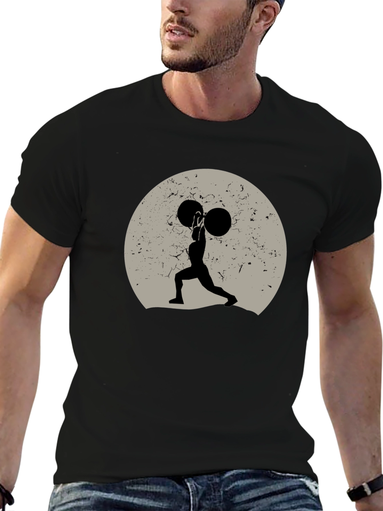 Weightlifting Silhouette Graphic Tee