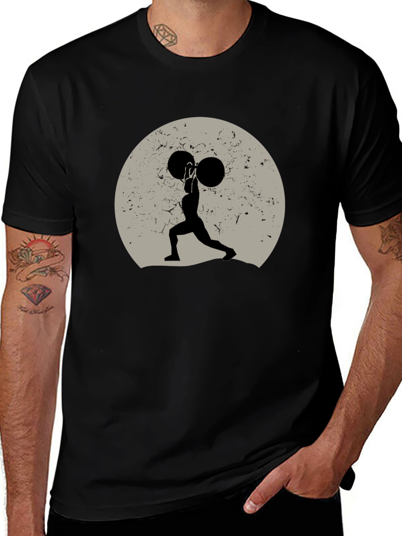 Weightlifting Silhouette Graphic Tee