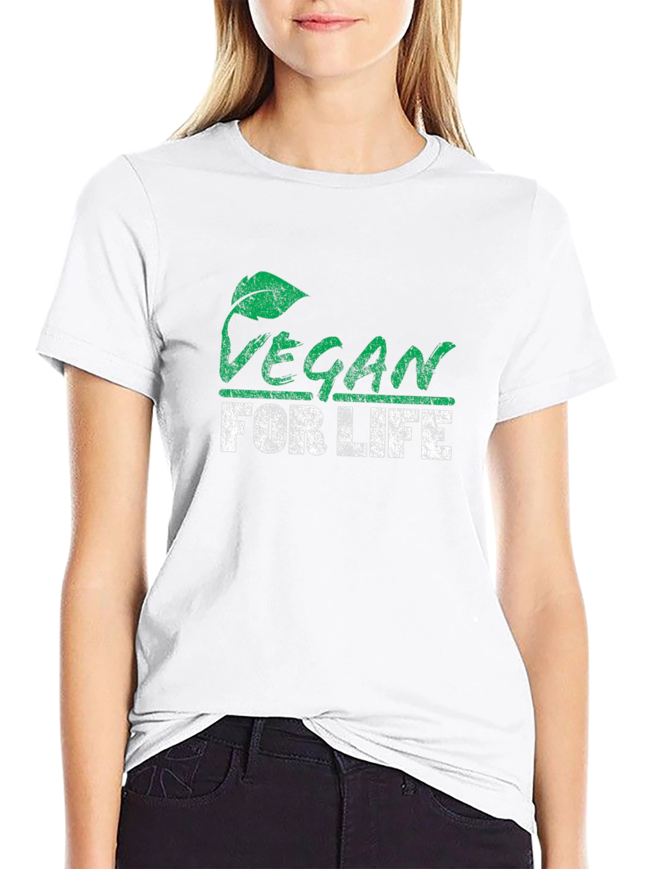 Vegan for Life Graphic Tee - Black