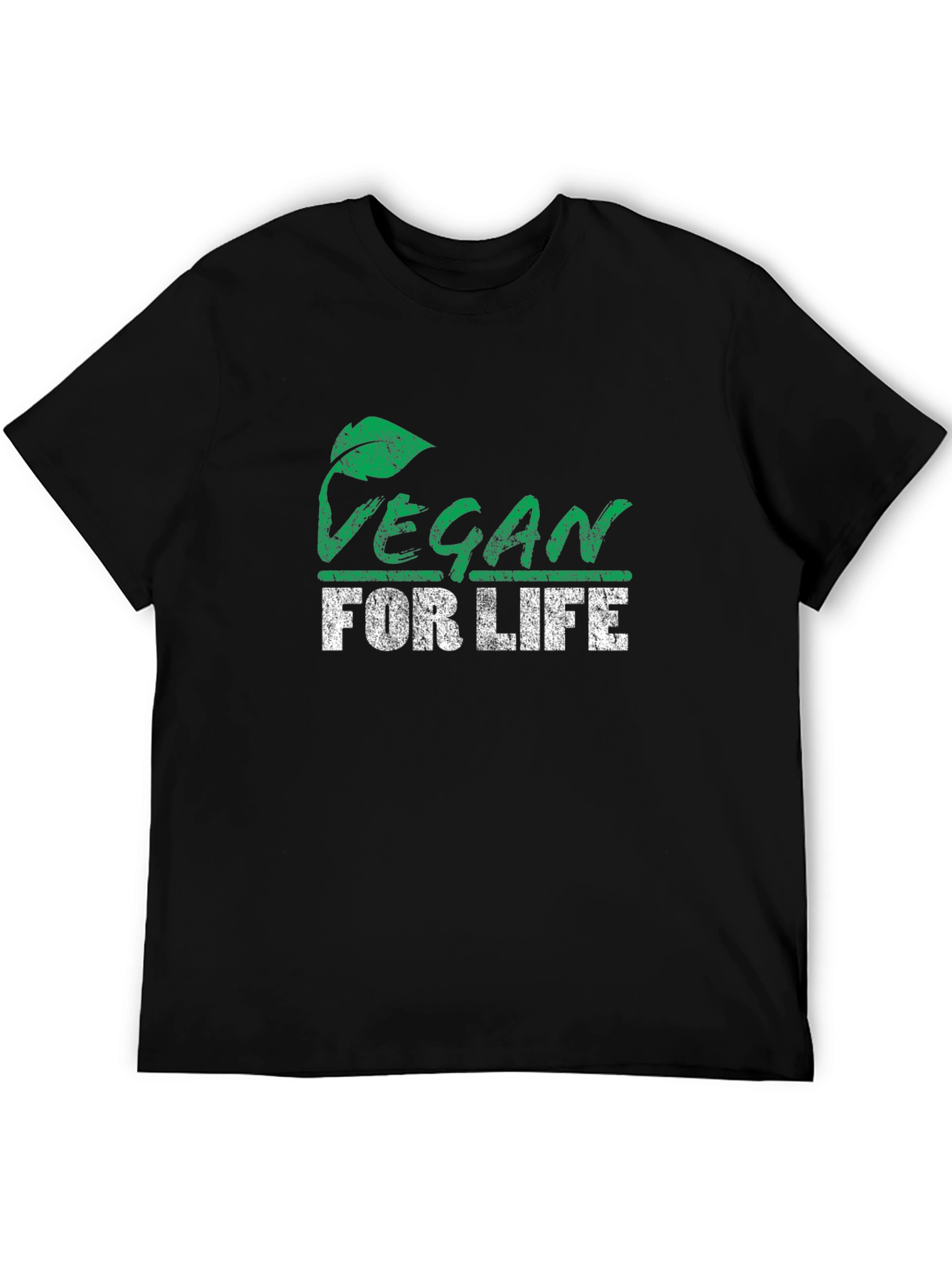 Vegan for Life Graphic Tee - Black
