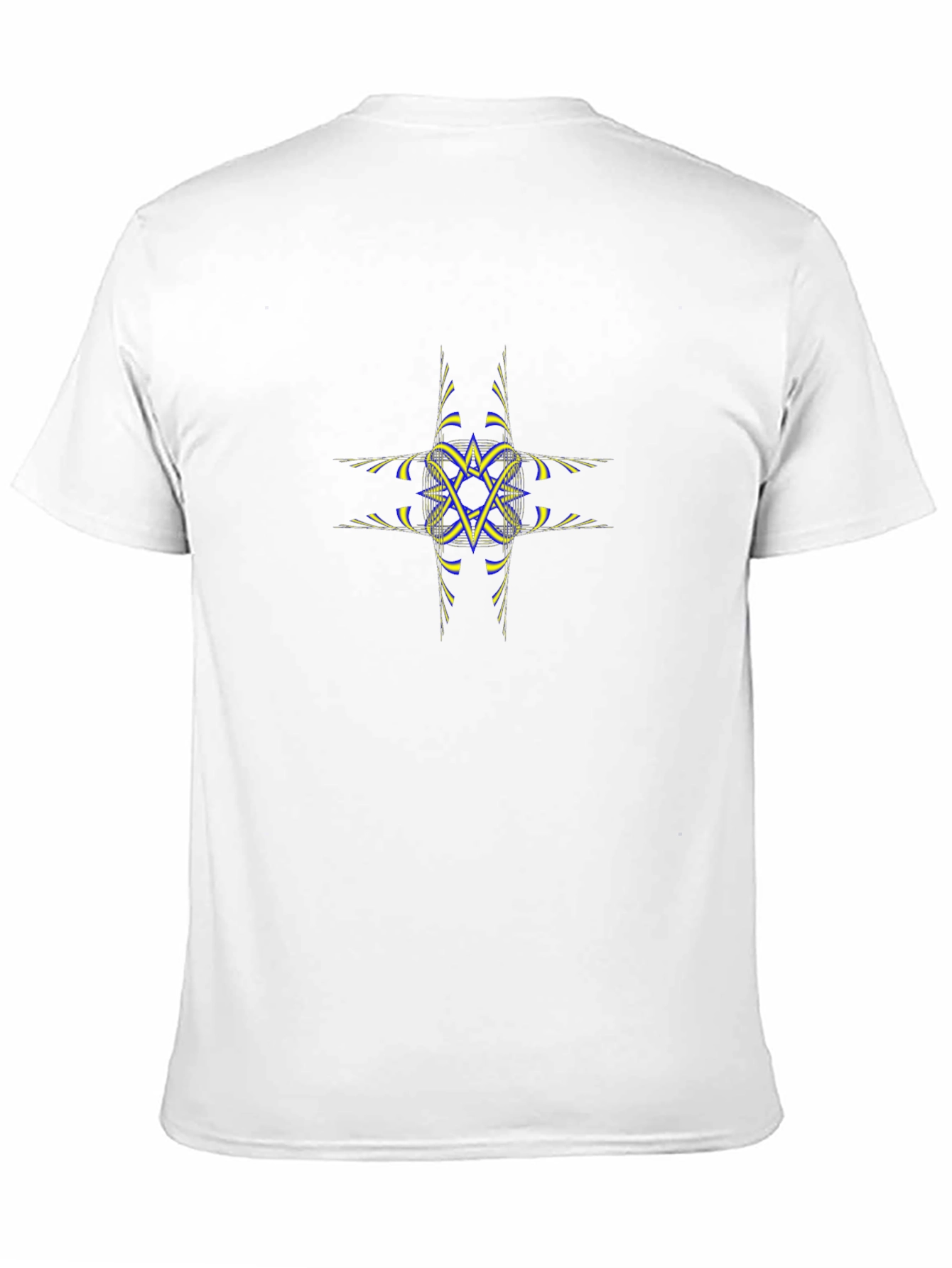 Abstract Star Graphic Tee - Black Cotton Shirt