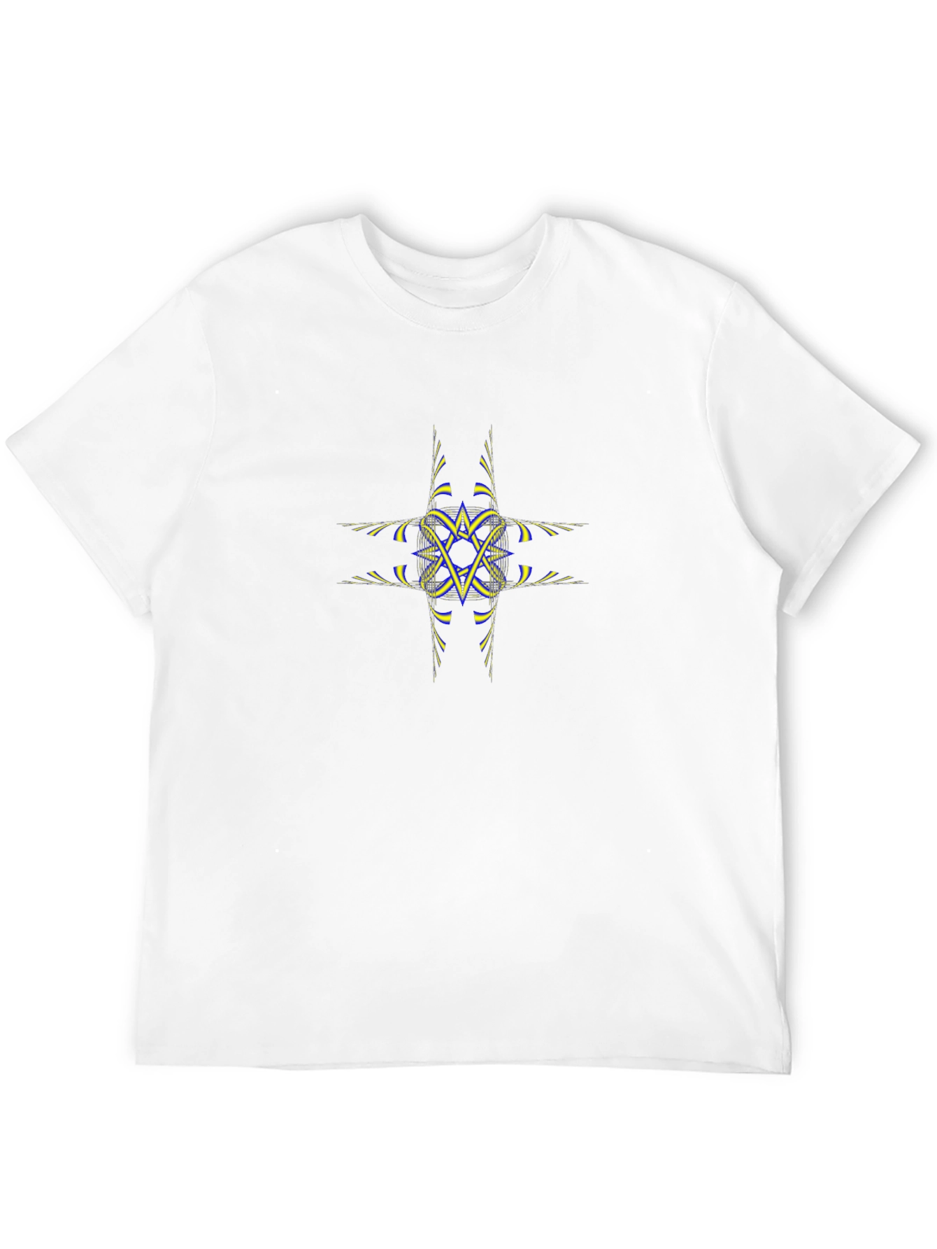 Abstract Star Graphic Tee - Black Cotton Shirt