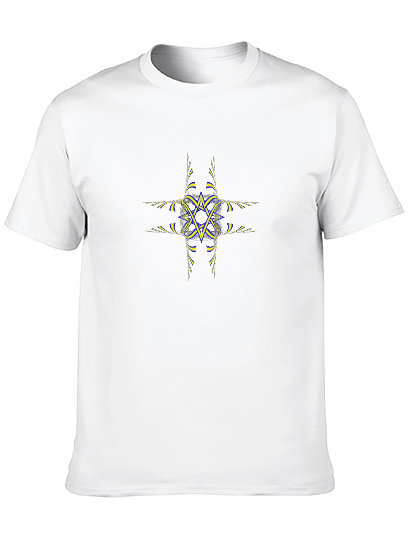 Abstract Star Graphic Tee - Black Cotton Shirt