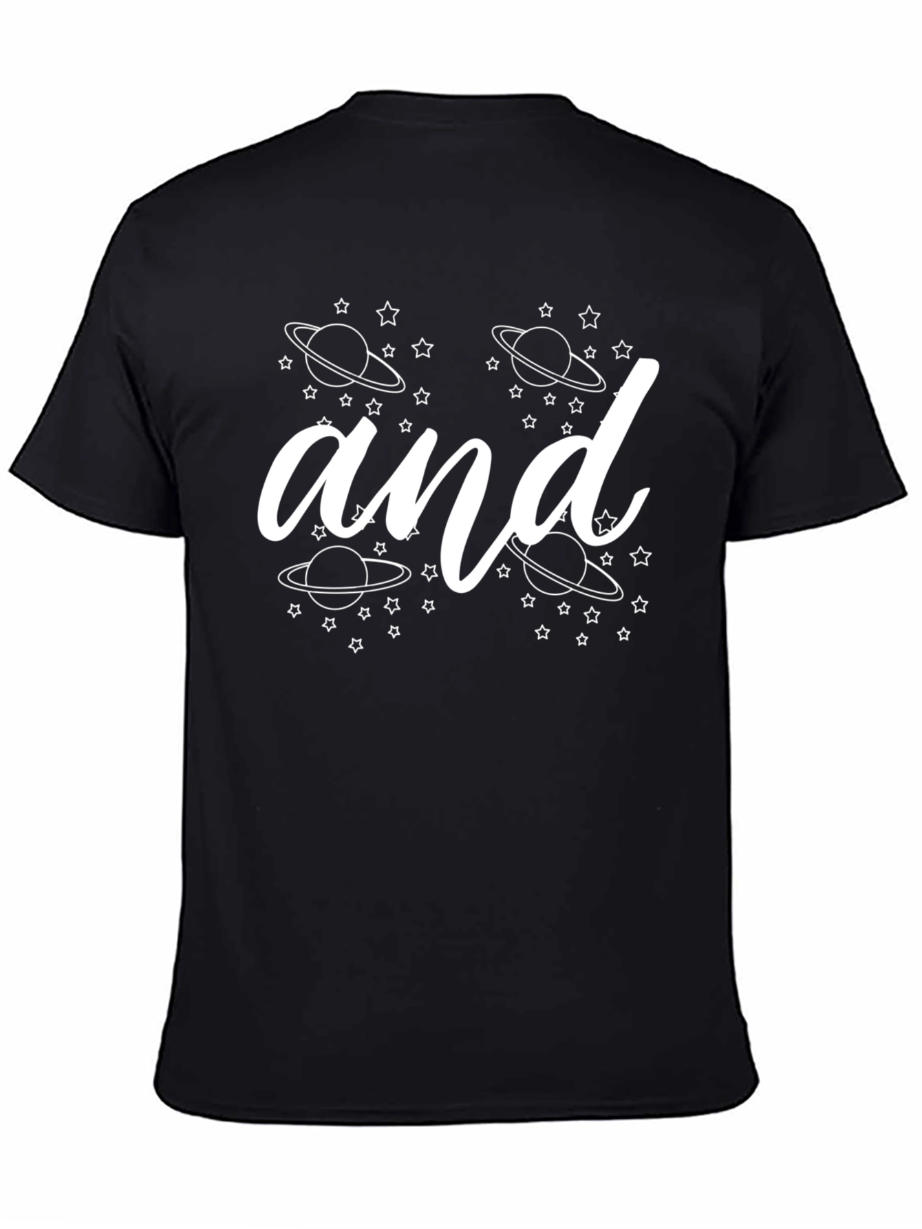 Planets and Stars Graphic Tee - Black