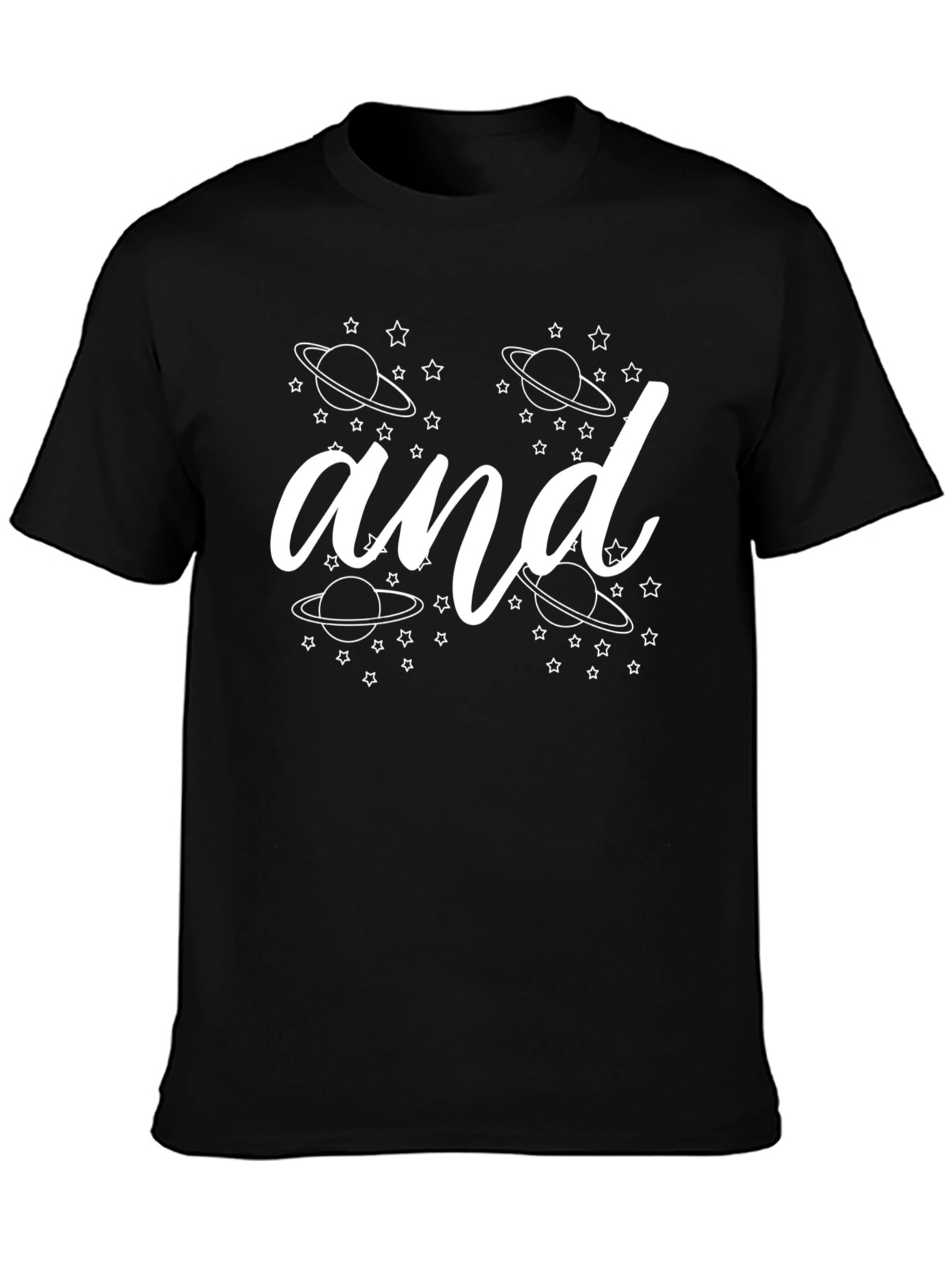 Planets and Stars Graphic Tee - Black