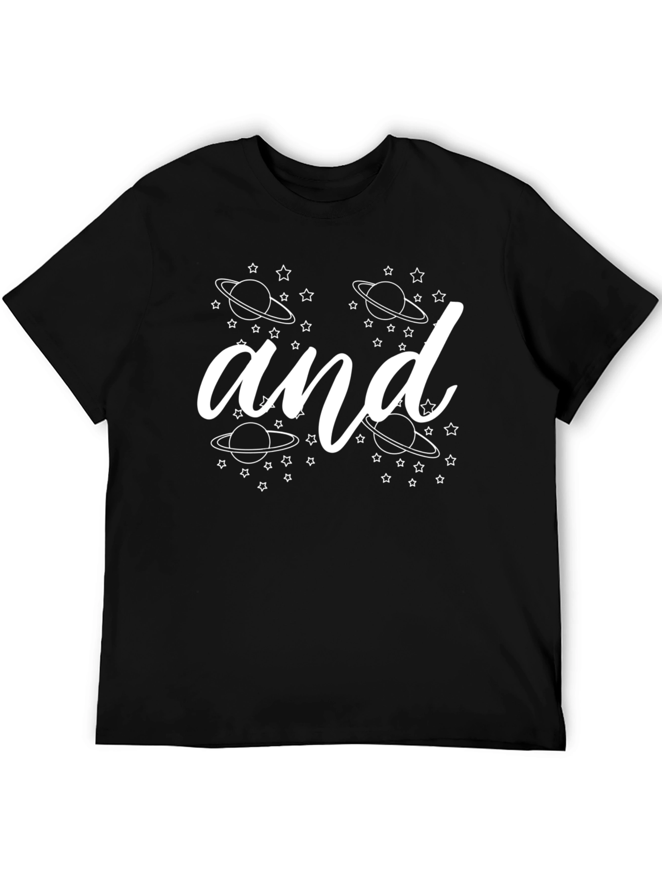 Planets and Stars Graphic Tee - Black