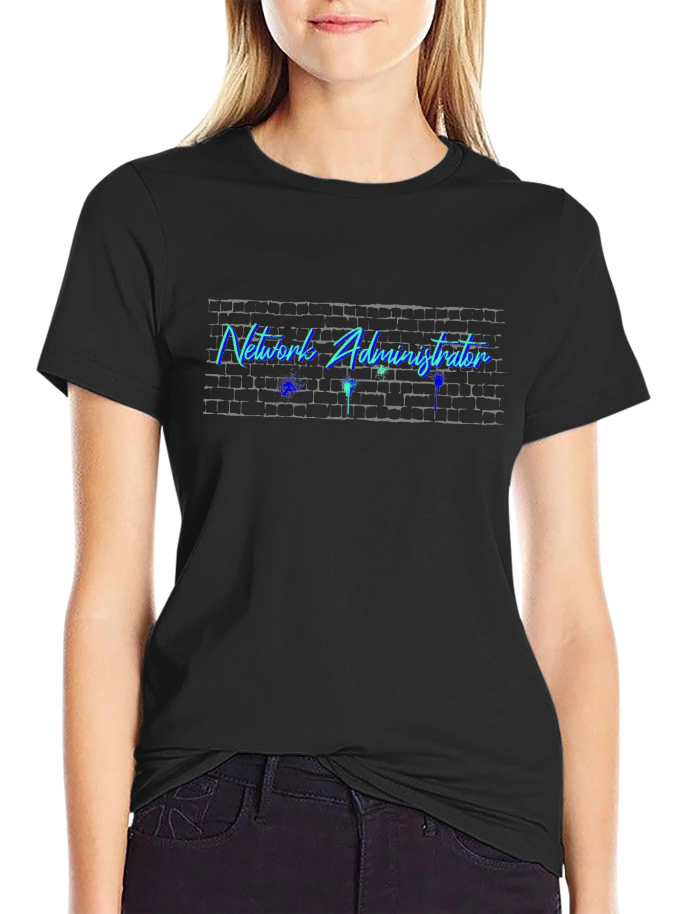 Network Administrator T-Shirt - Brick Wall Design