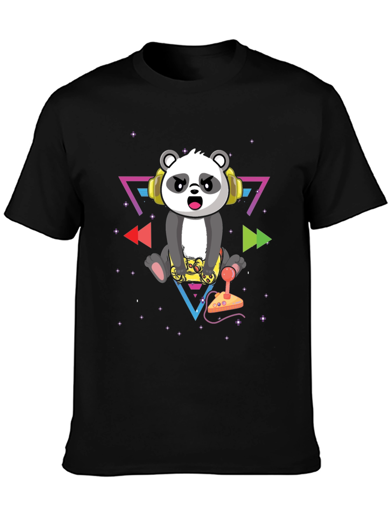 Gamer Panda Graphic T-Shirt