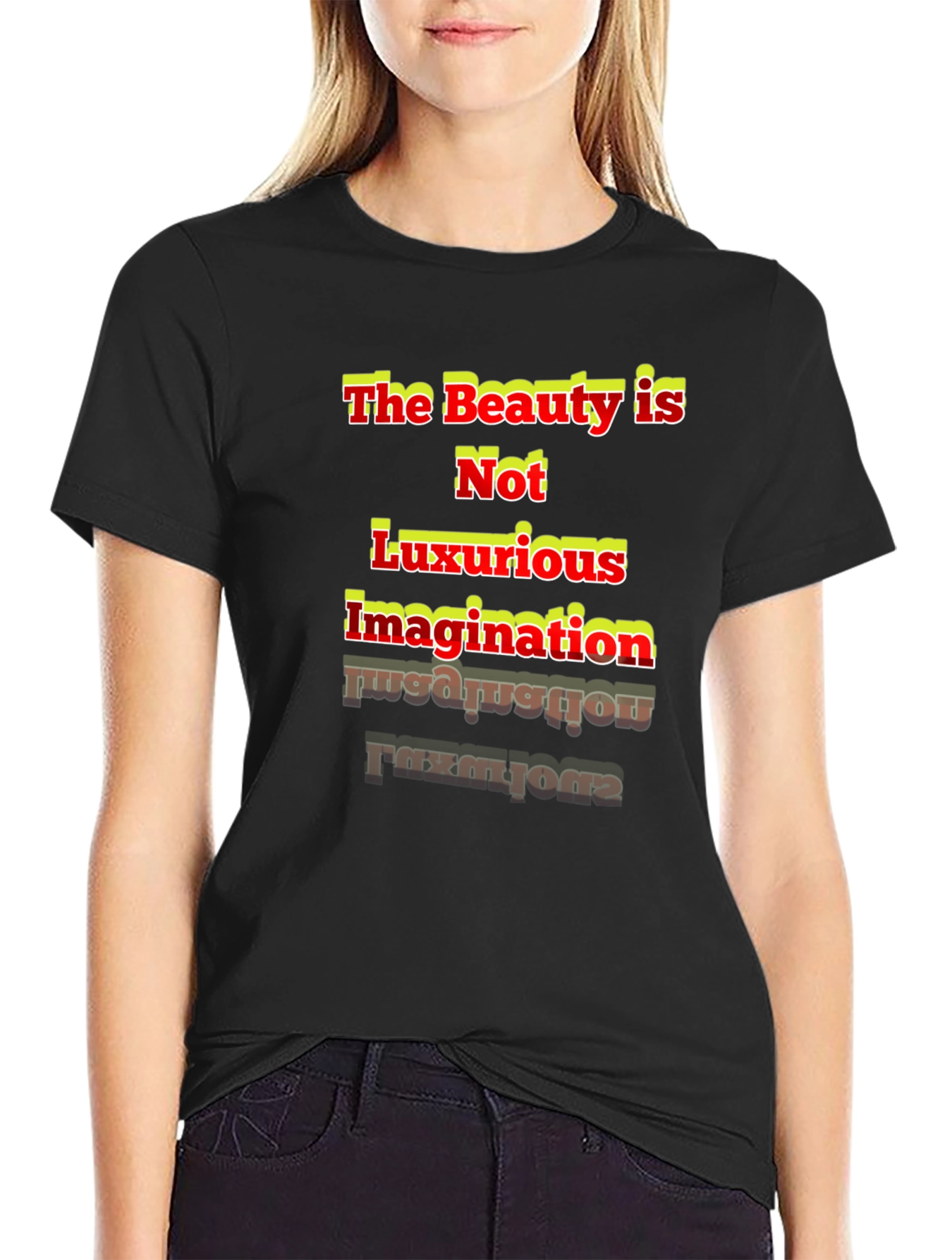 Inspirational Graphic Print Black T-Shirt