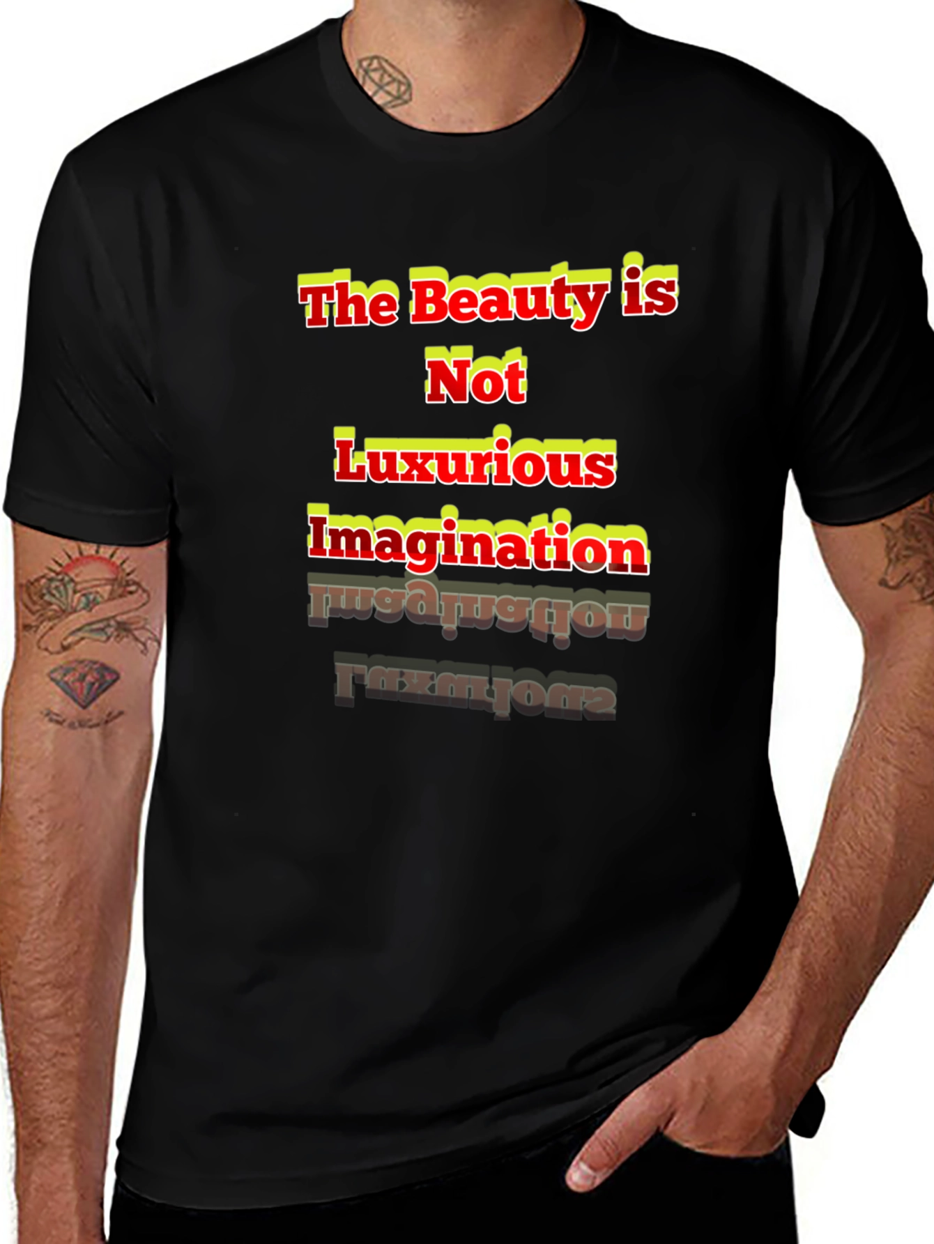 Inspirational Graphic Print Black T-Shirt