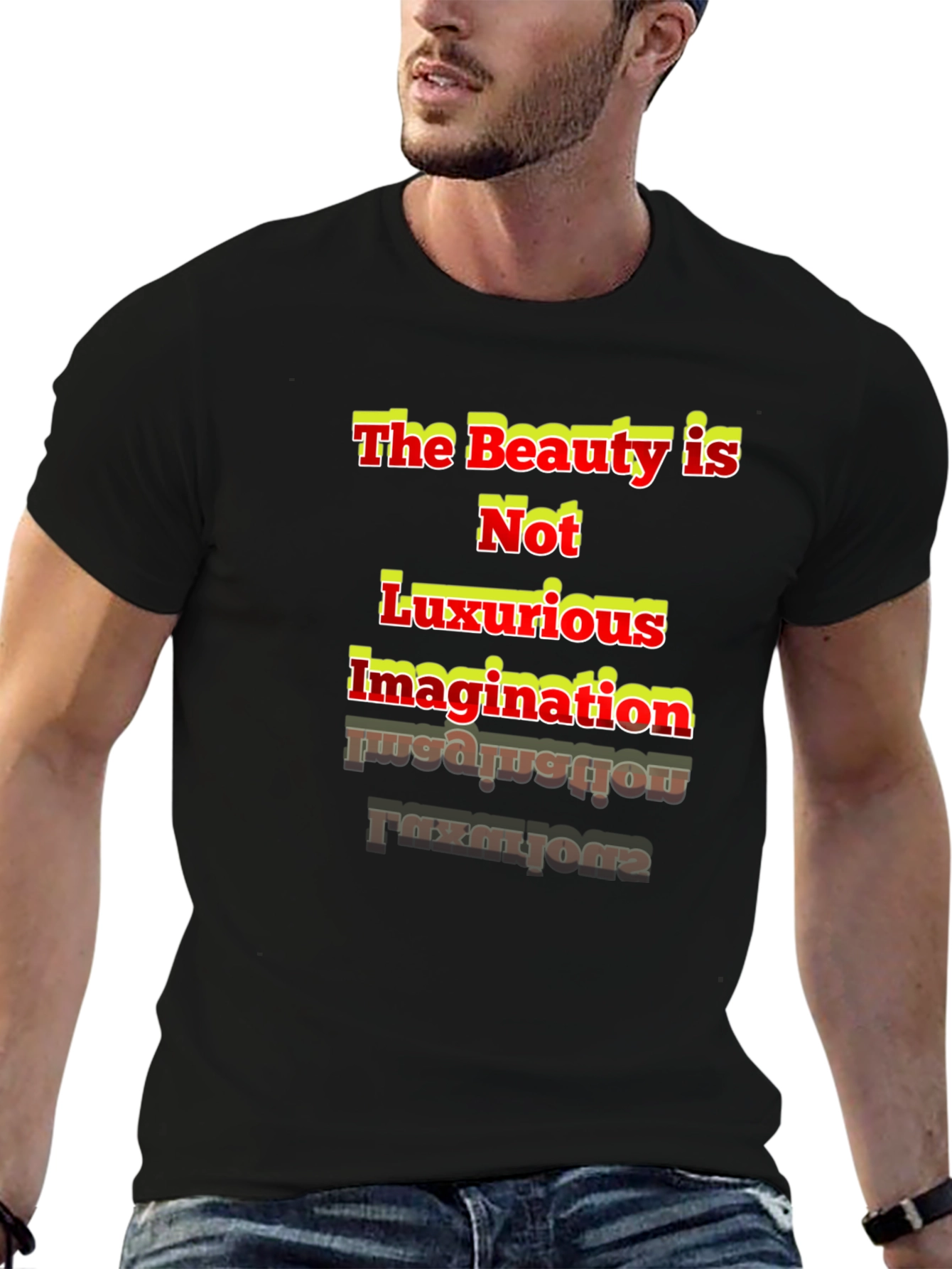Inspirational Graphic Print Black T-Shirt