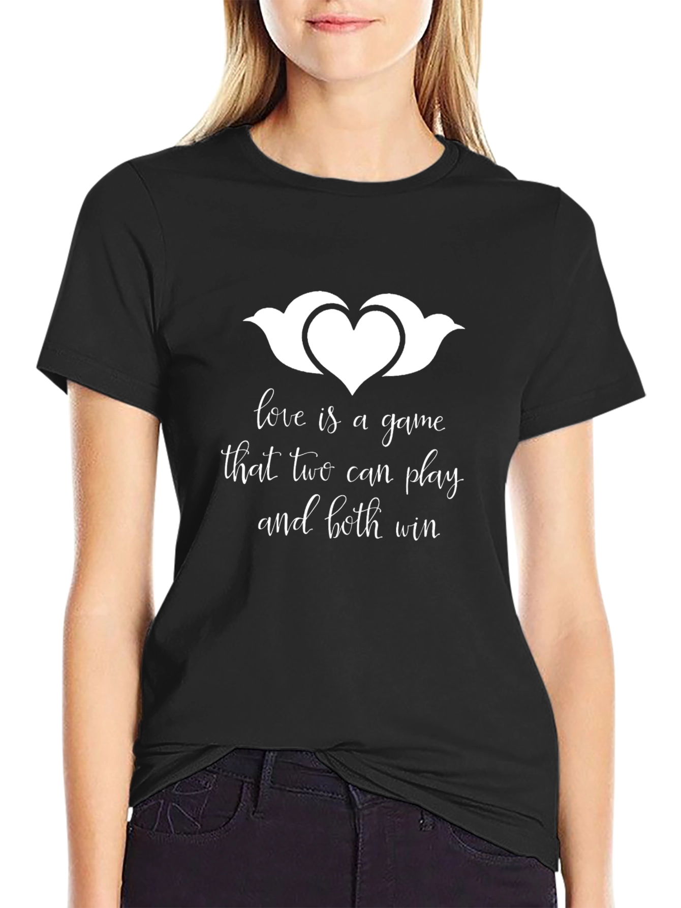 Love is a Game Black T-Shirt