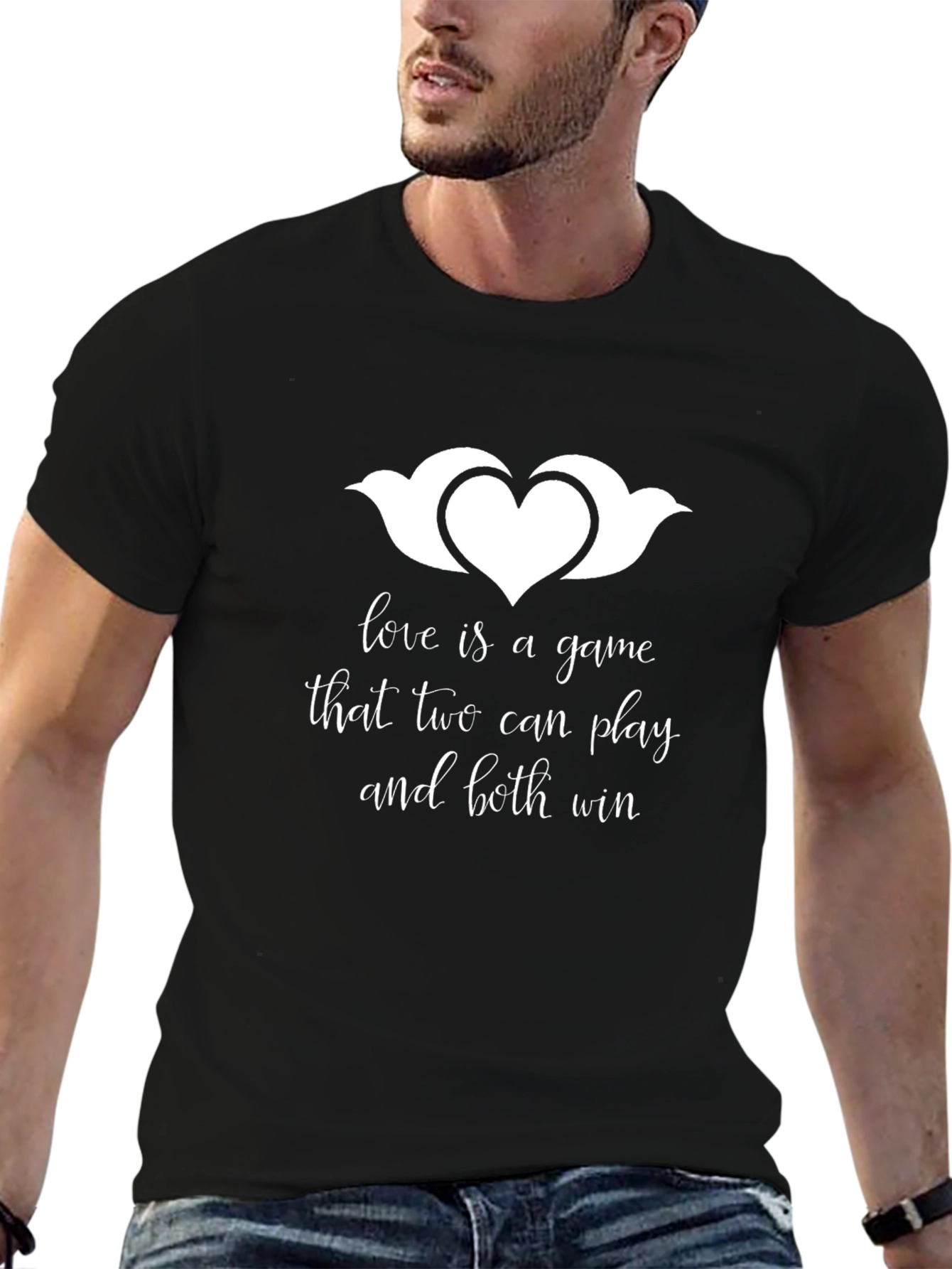 Love is a Game Black T-Shirt