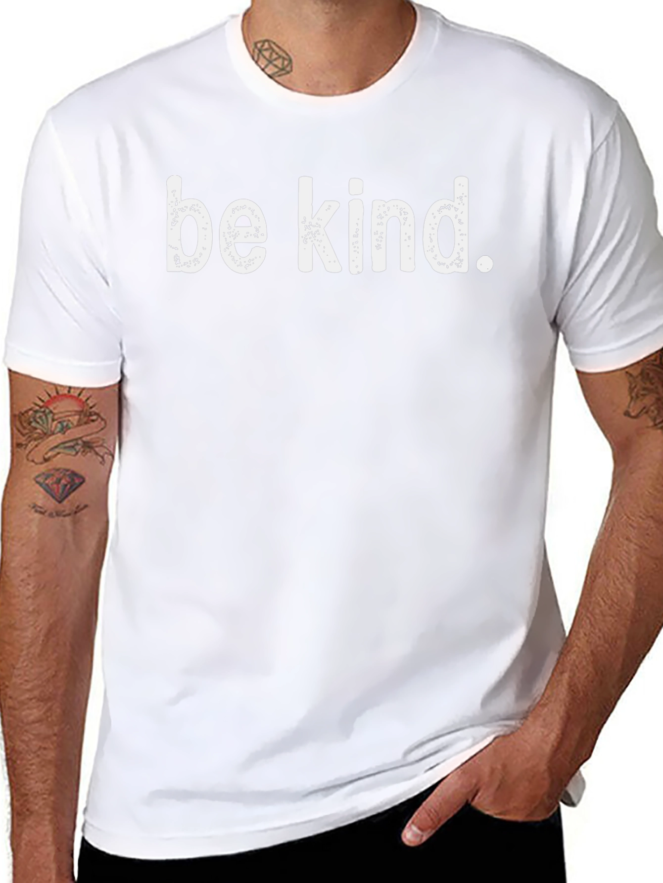 Be Kind Graphic Tee - Black Cotton Casual T-Shirt