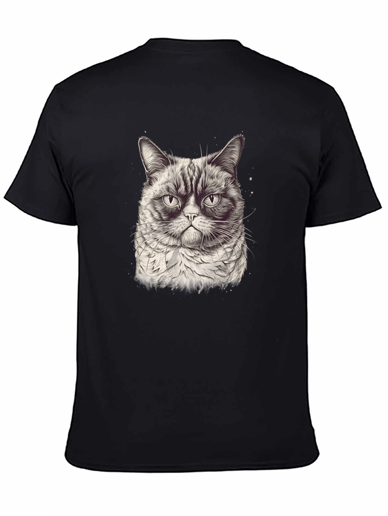 Grumpy Cat Graphic T-Shirt - Black Cotton Tee