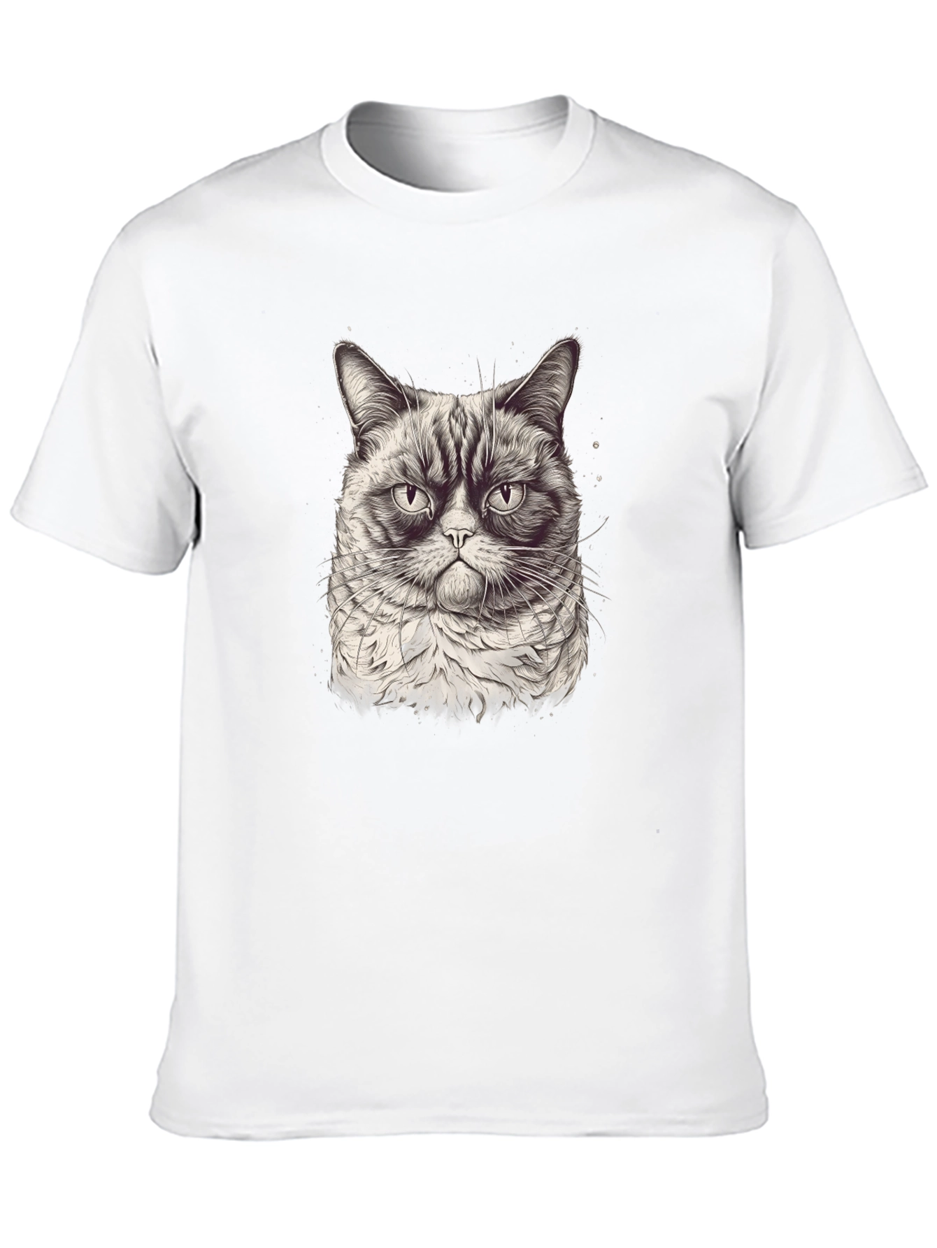Grumpy Cat Graphic T-Shirt - Black Cotton Tee