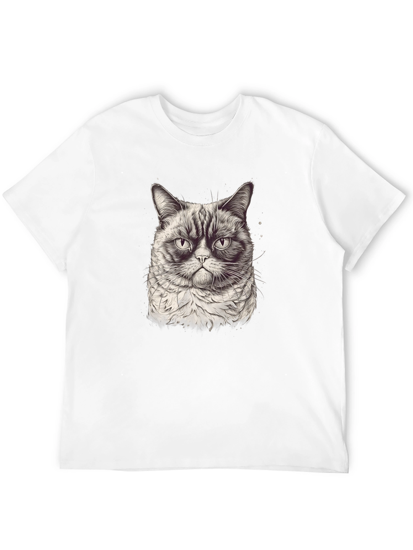 Grumpy Cat Graphic T-Shirt - Black Cotton Tee