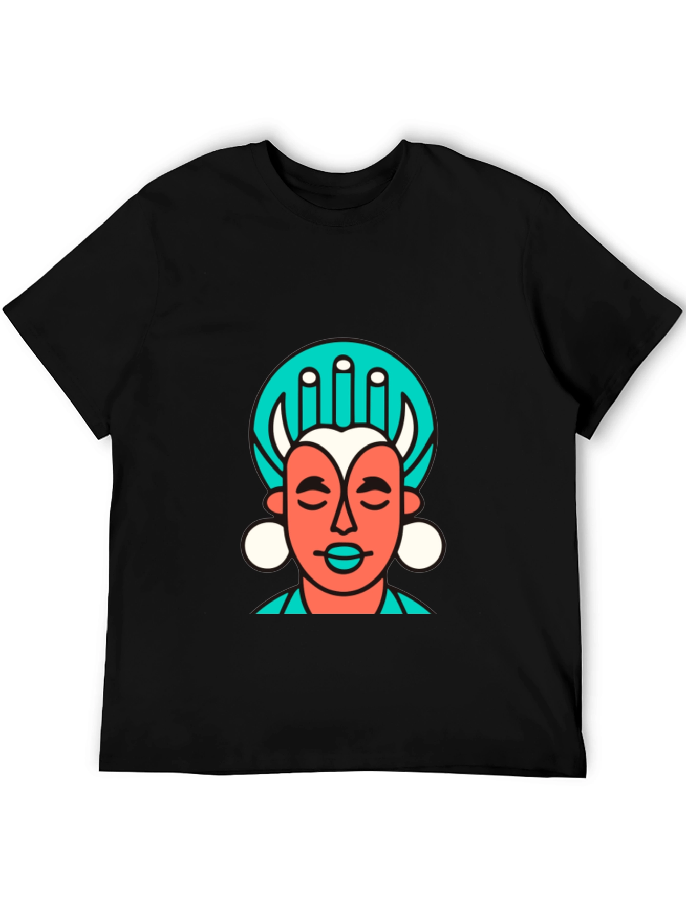 Abstract Graphic Tee - Black