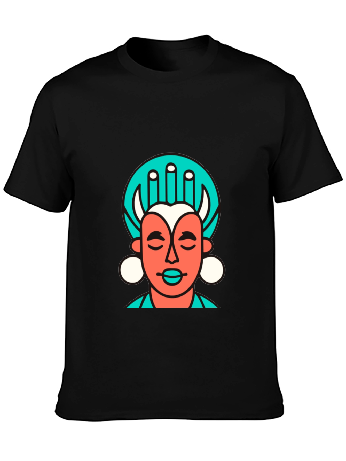 Abstract Graphic Tee - Black