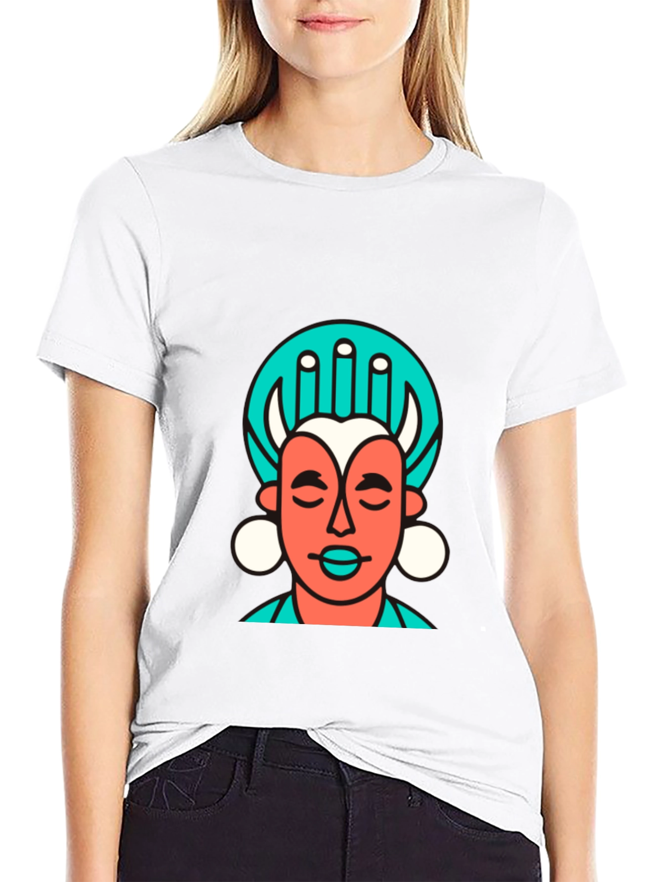 Abstract Graphic Tee - Black